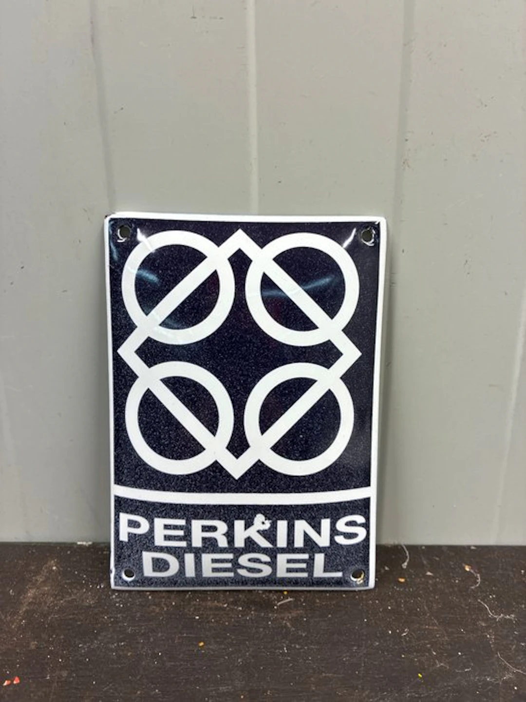 Perkins Diesel – Original enameled advertising sign –...