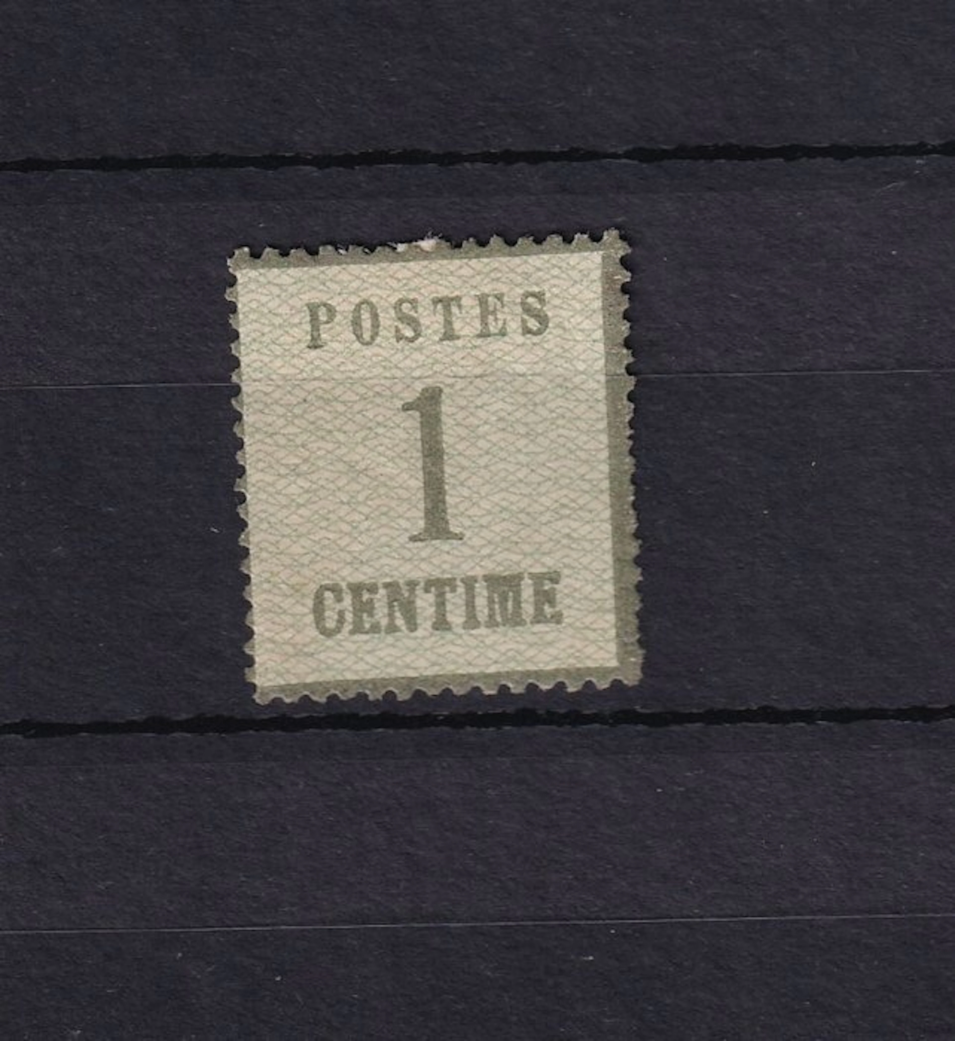 France 1870 - Estimate 625€, inverted burelage, Alsace-Lorraine - Yvert n°1b