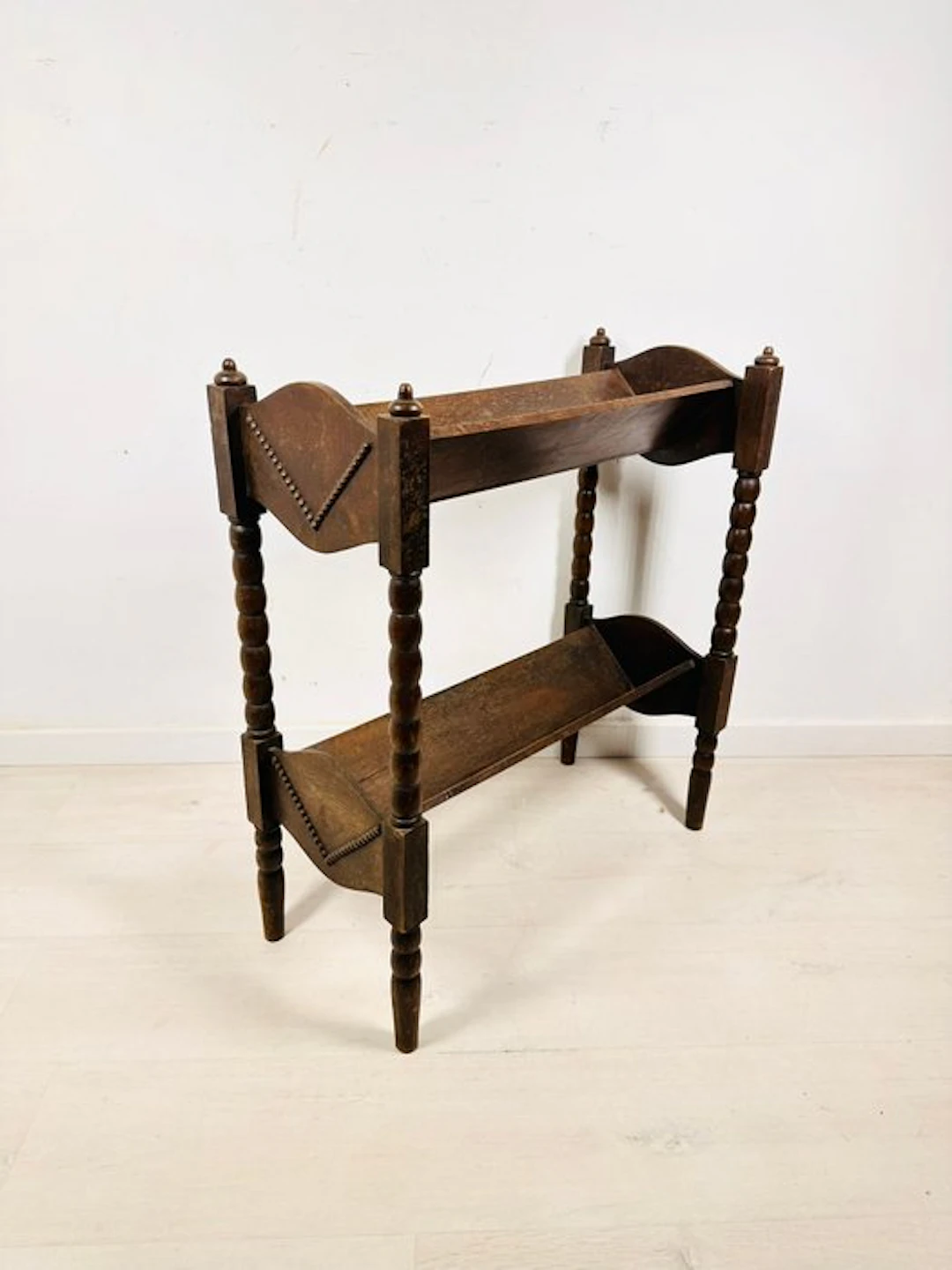 Stand - Two-Tier Library Bookstand with Barley Twist...