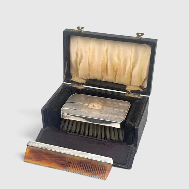 Toilet set (3) - W.I. Broadway & Co. - .925 silver - Grooming Set