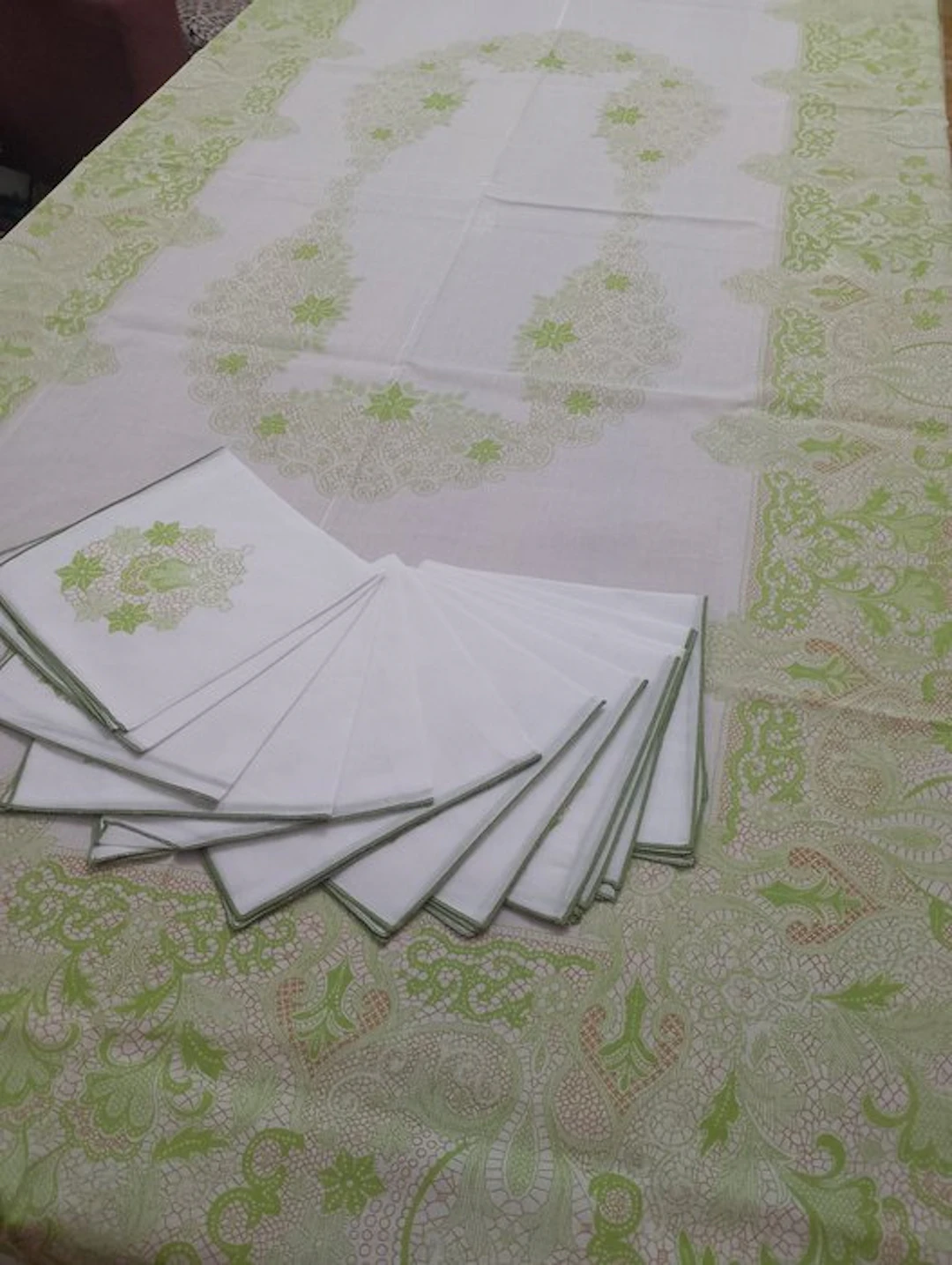 manifattura italiana - Tablecloth (13) - 250 cm - 140 cm - 70s trousseau