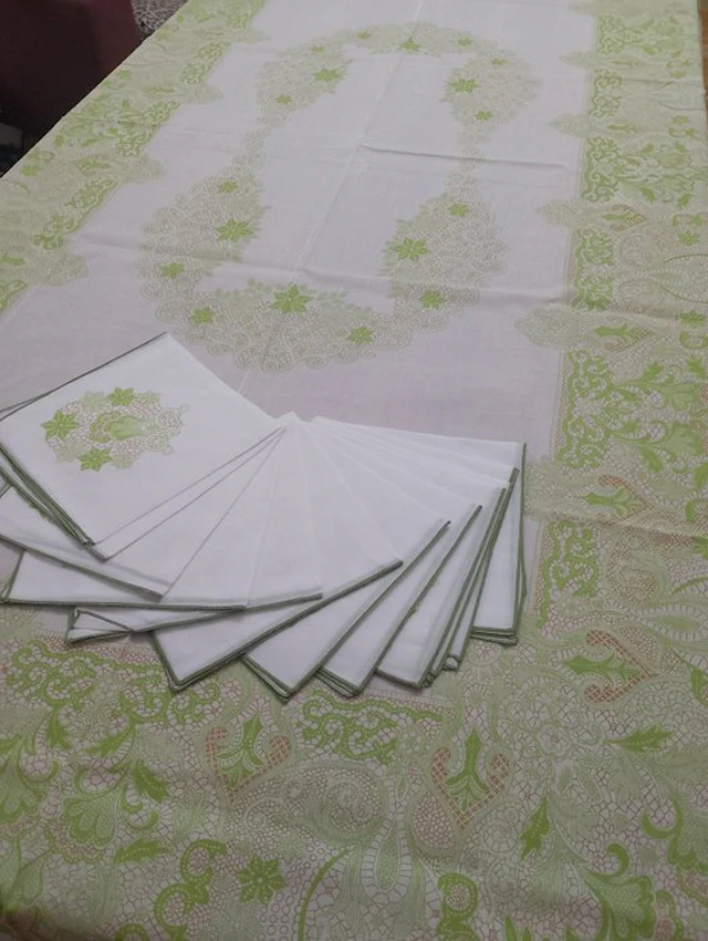 manifattura italiana - Tablecloth (13) - 250 cm - 140 cm - 70s trousseau