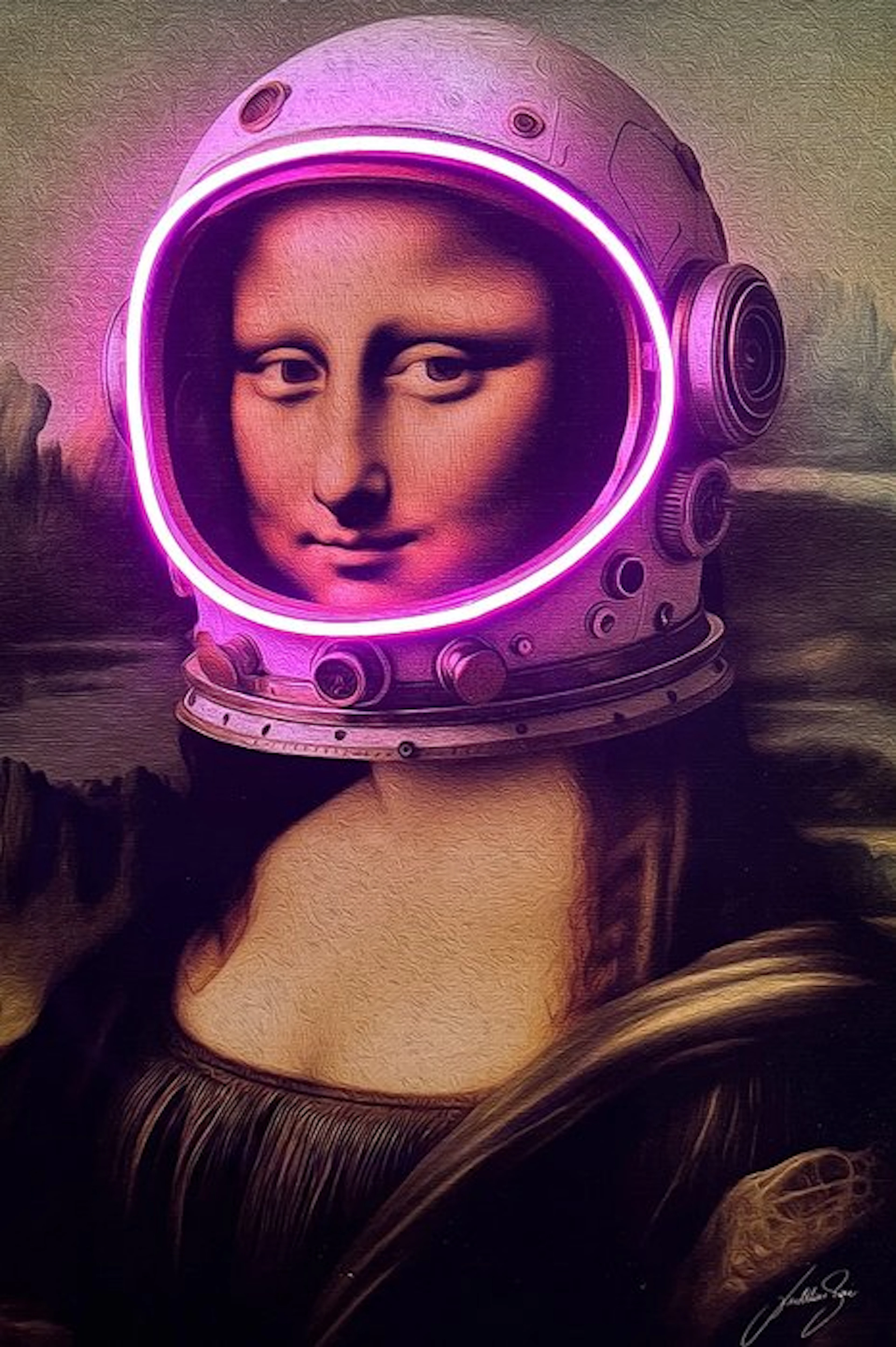 LEDMansion - Gioconda Astronaut Led Wall Art