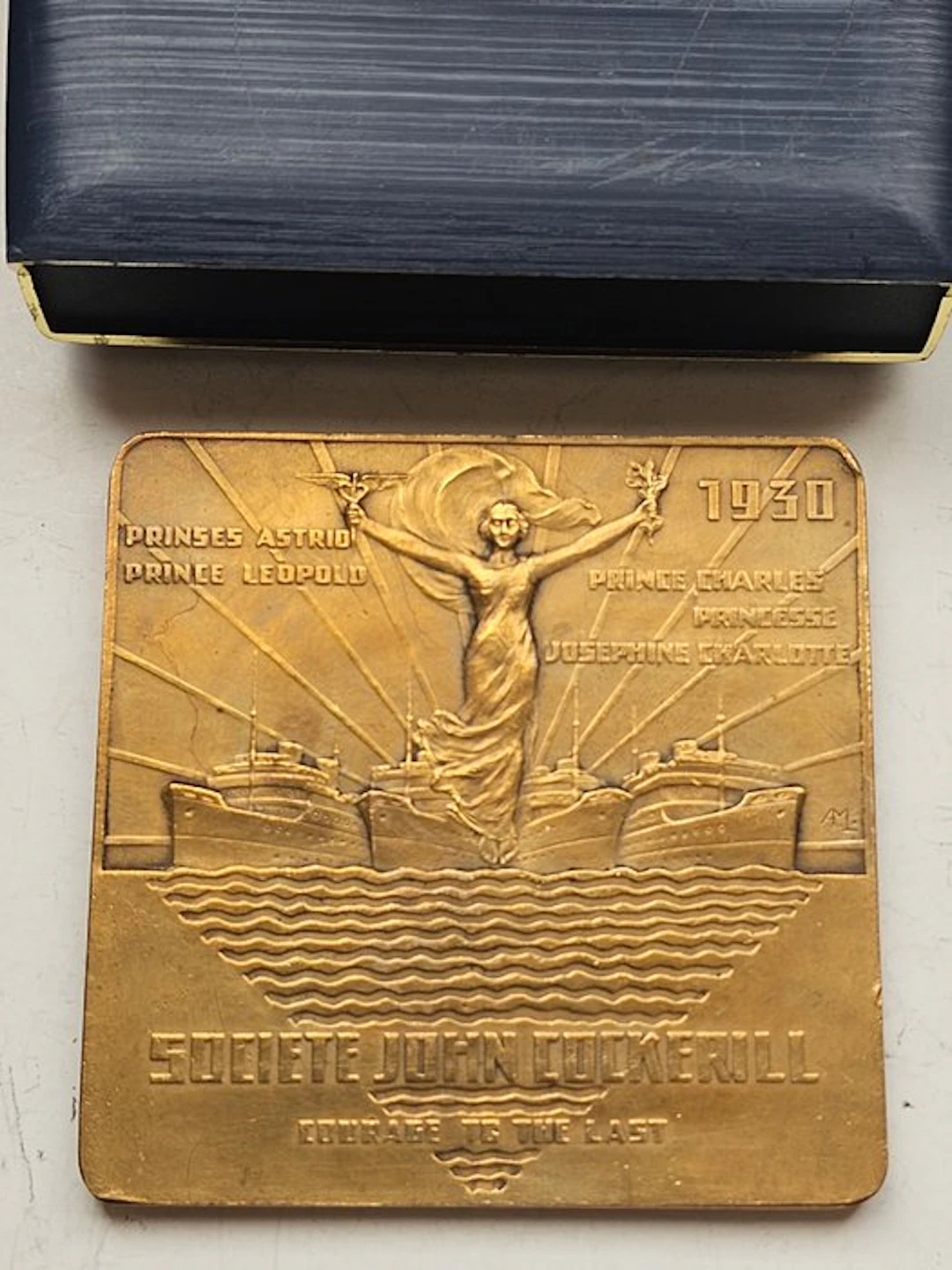 Belgium. Medal Bronzen Plaquette verguld