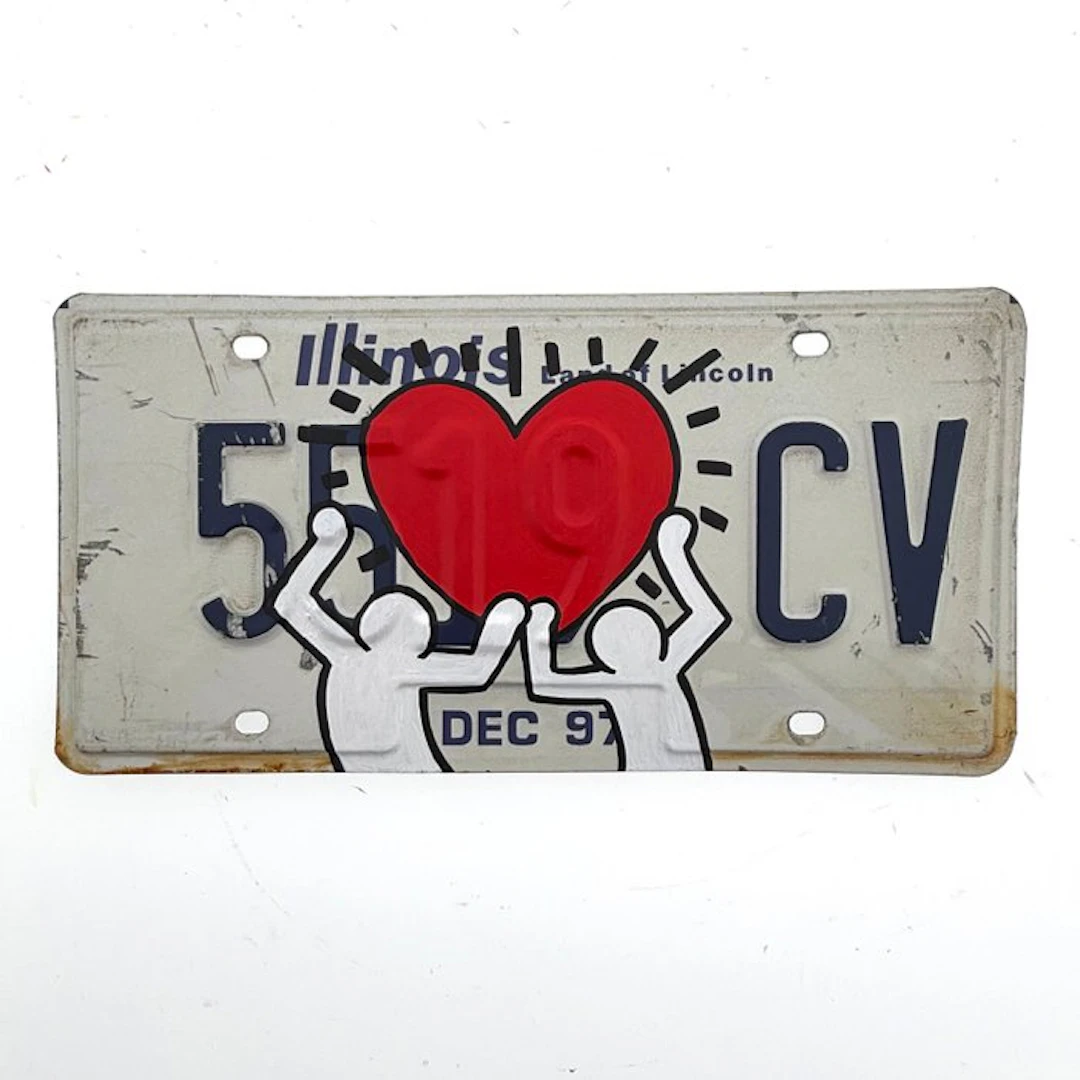 PAAPI (1986) - Love you Two (Keith Haring) x License Plate