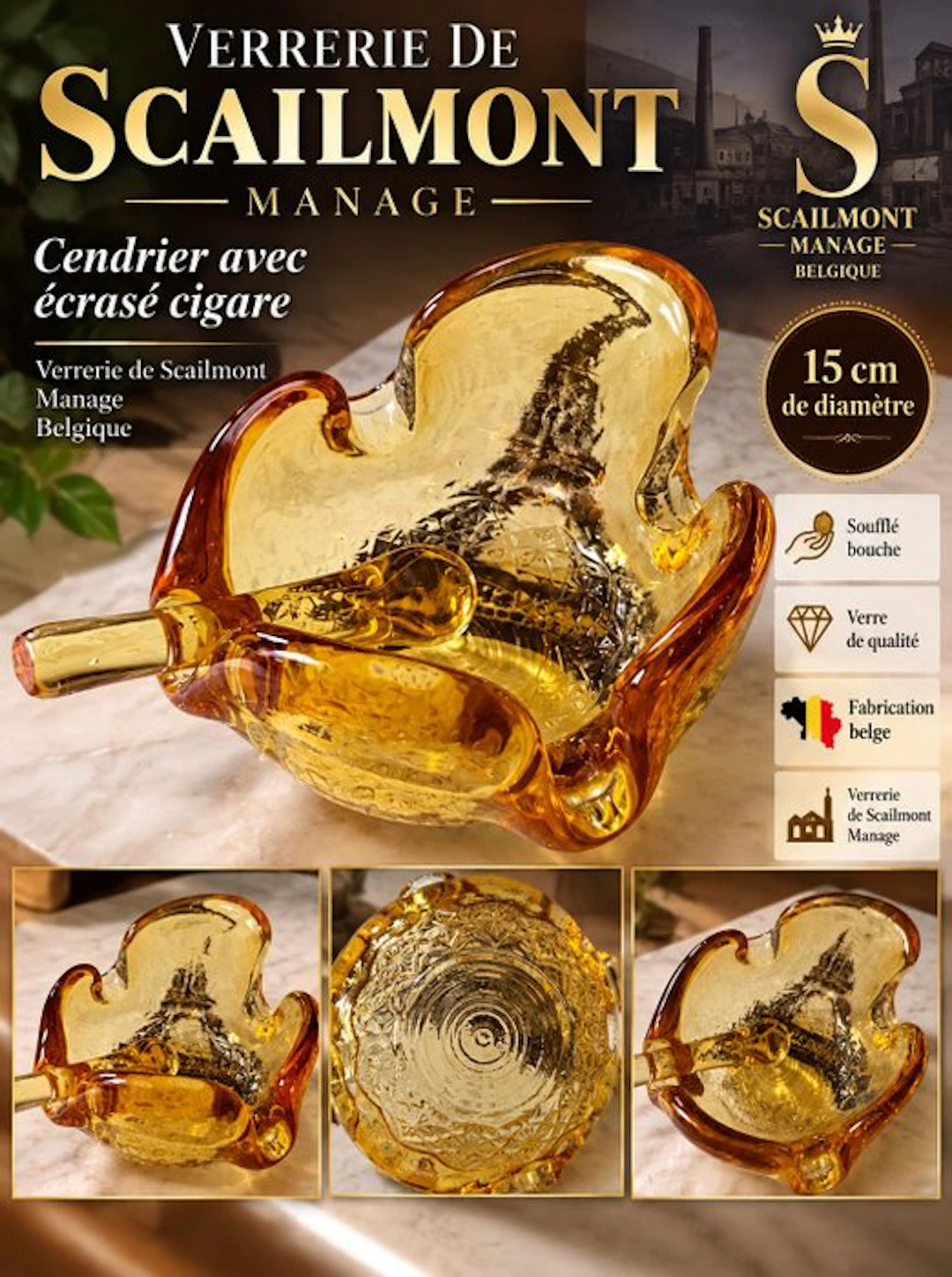 Michel Laurent - Ashtray - Glass