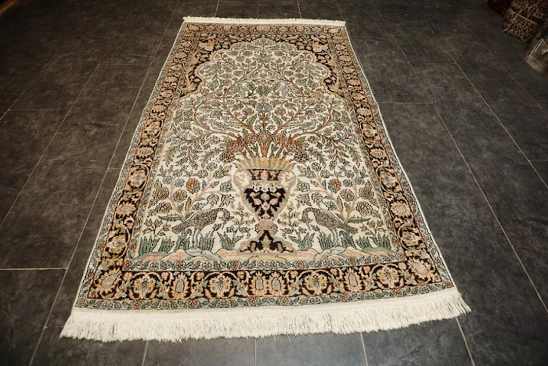 Cashmere Silk - Carpet - 200 cm - 124 cm - silk carpet