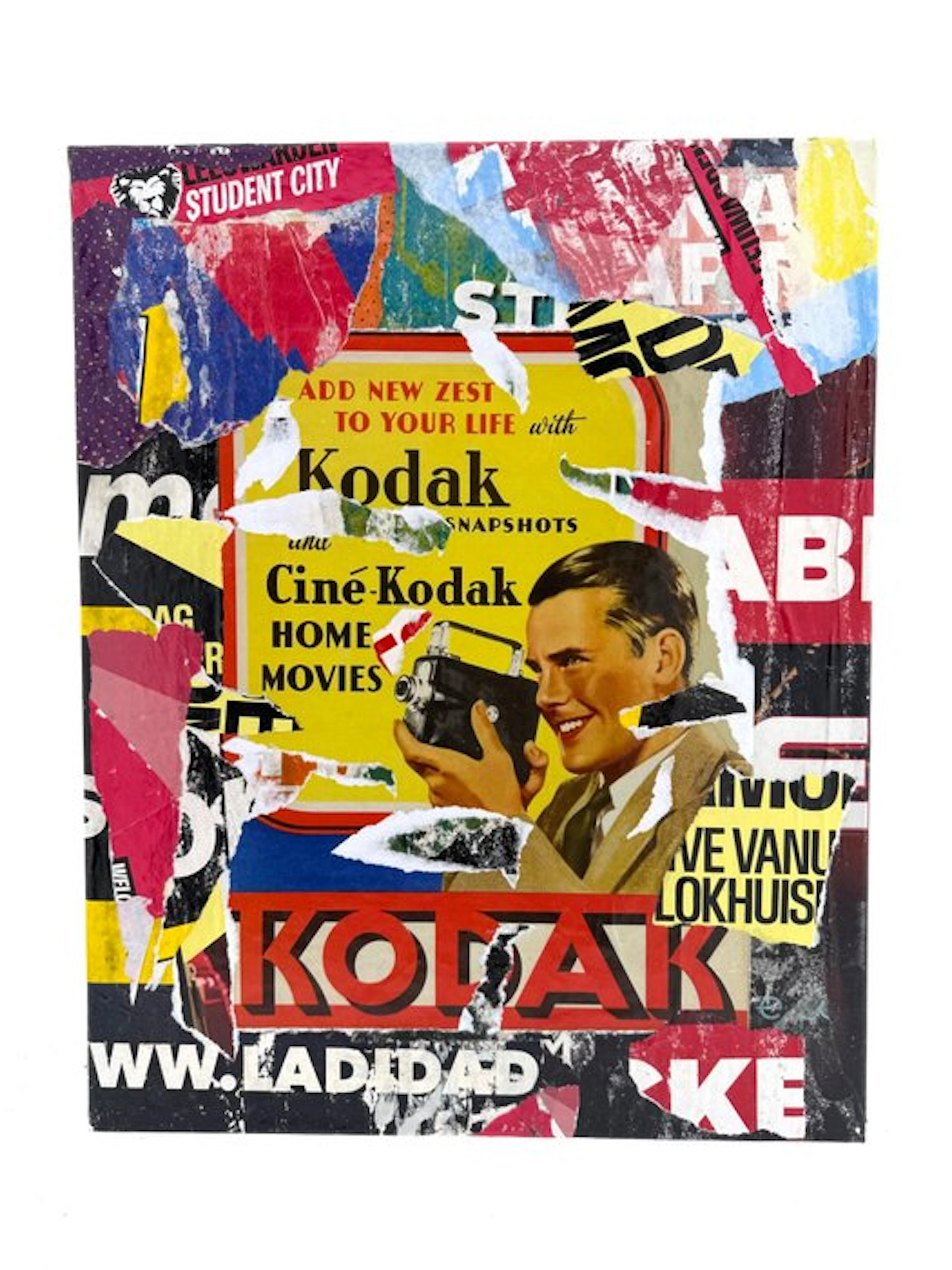 Koen Betjes (1992) - Kodak Memories - Vintage Poster Collage (canvas)