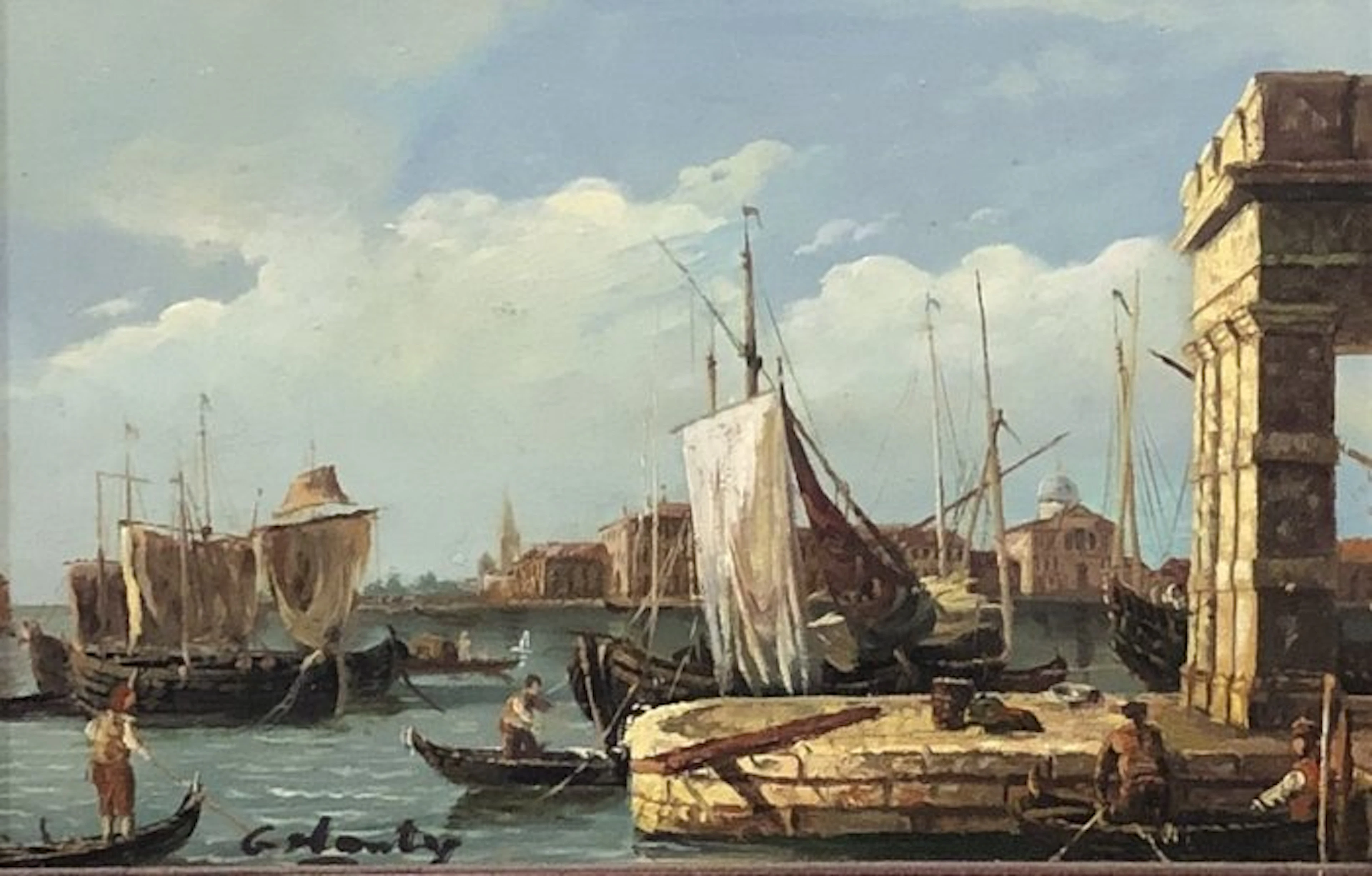 European School (XX) - Ponta della Dogana (After Canaletto)
