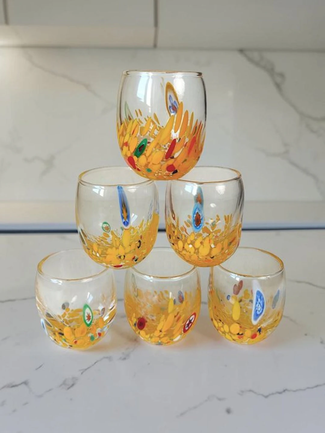 MurArt - MurArt - Drinking set (6) - Glass - Murrine Millefiori