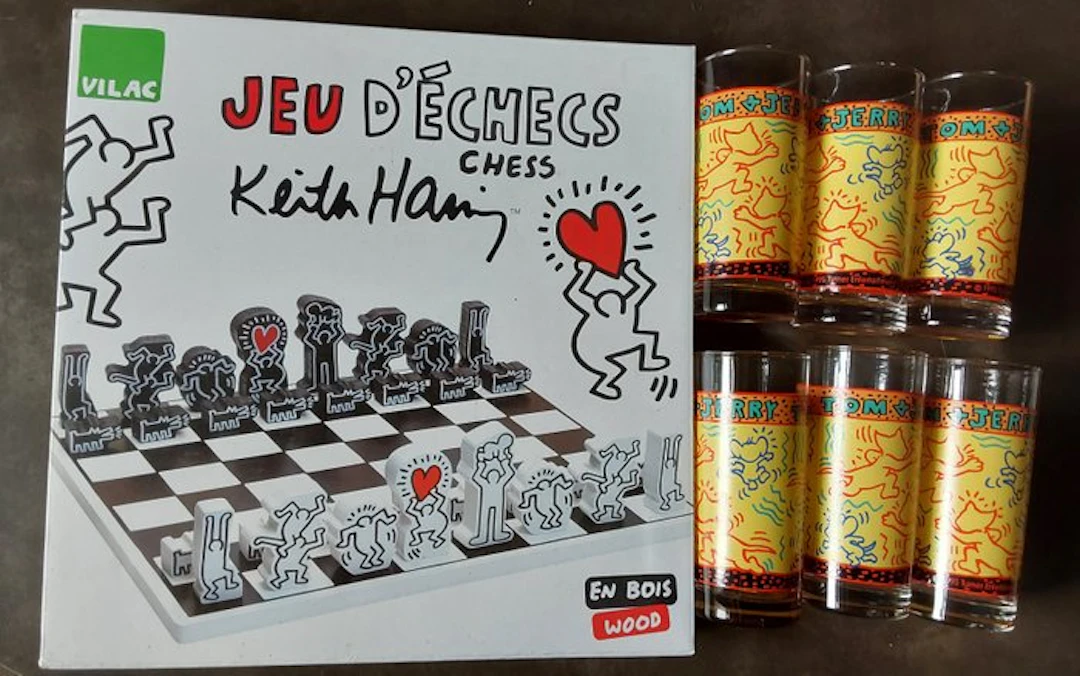 (After) Keith Haring - Drinking glass (6) - Glass - 6...