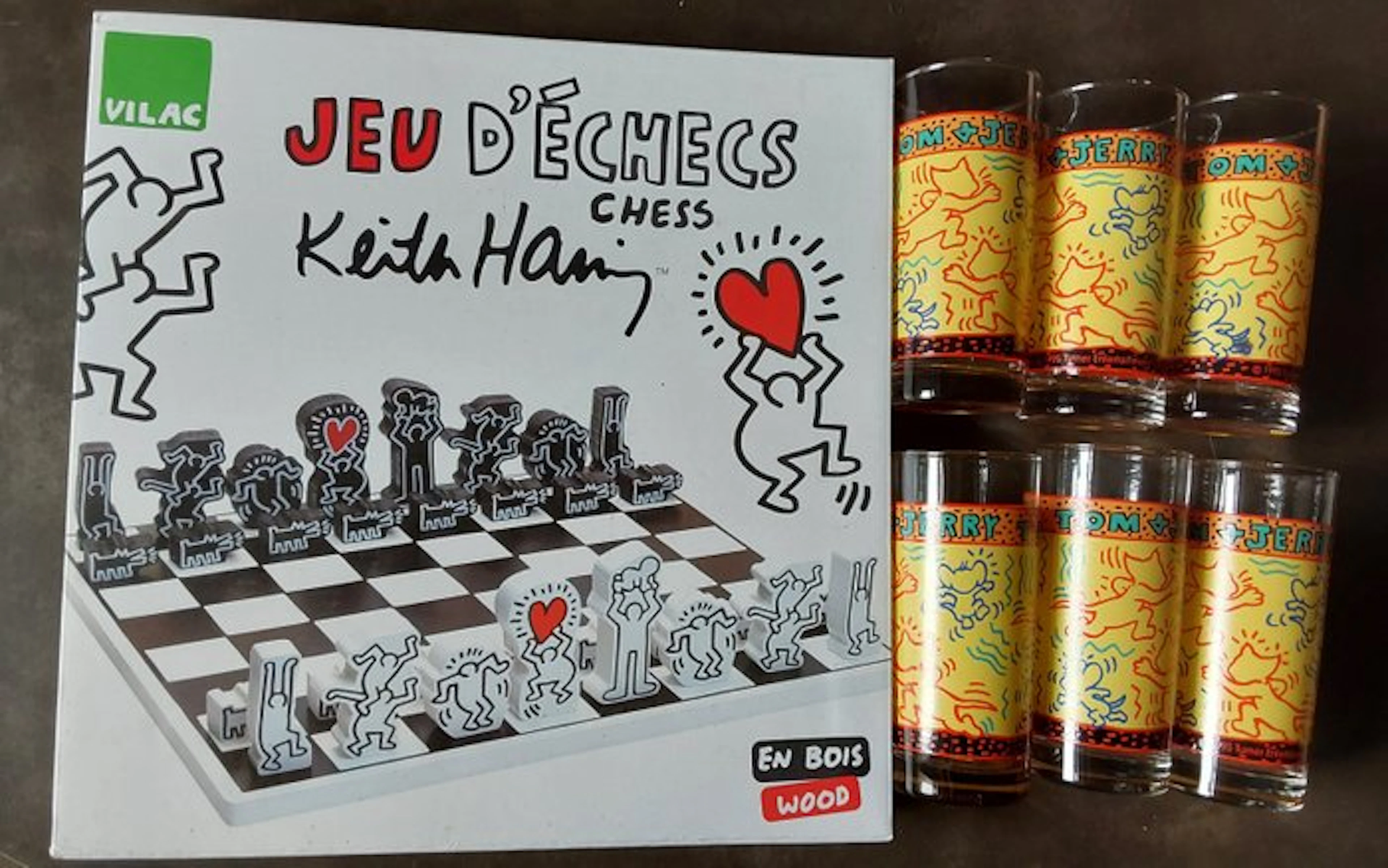(After) Keith Haring - Drinking glass (6) - Glass - 6...