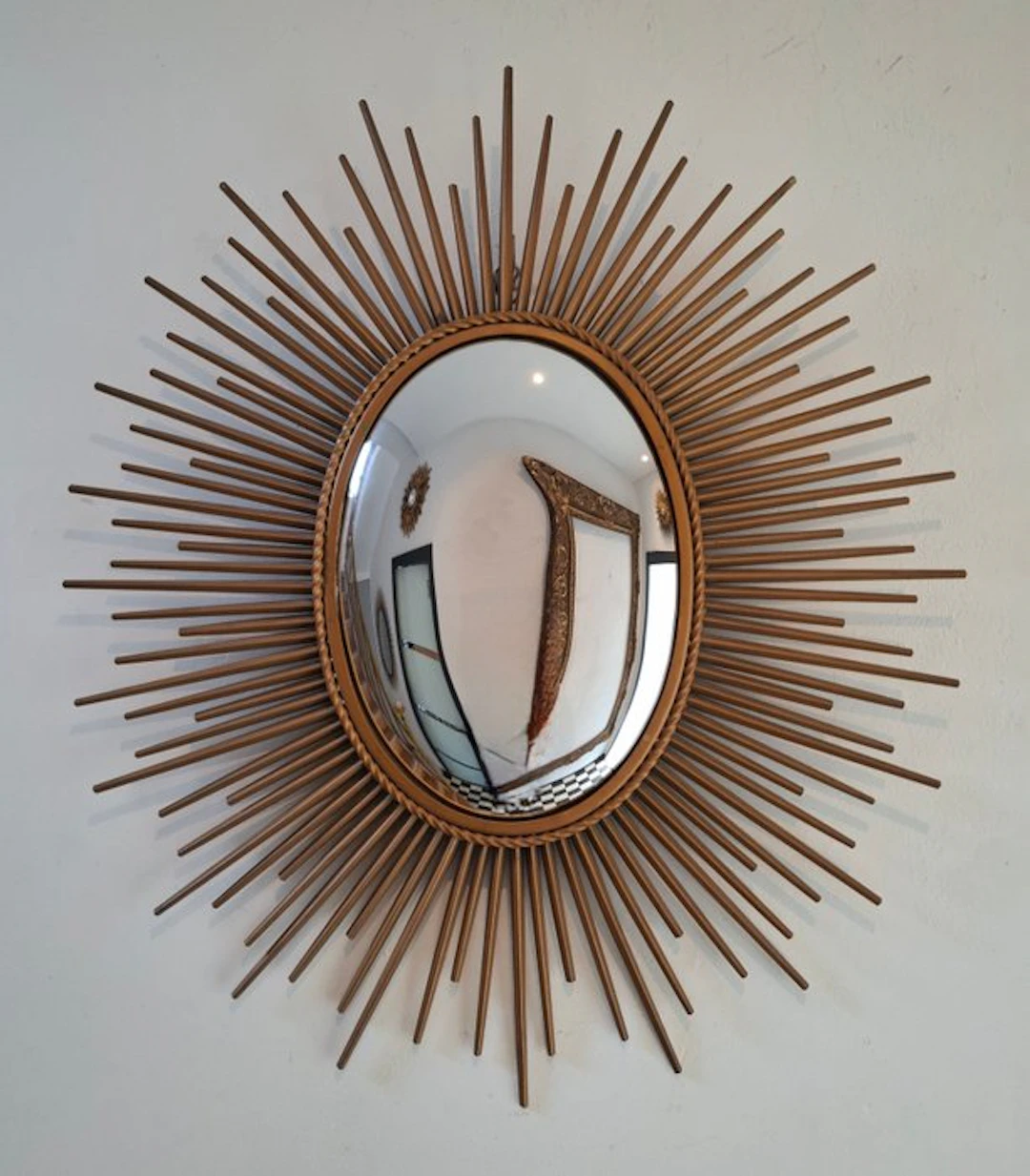 Chaty Vallauris - Mirror- Convex testing - Steel - Oval glass prototype