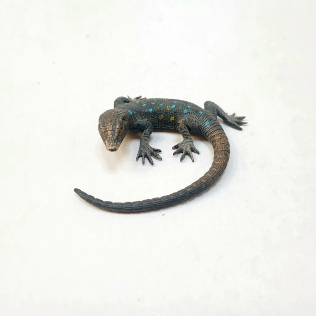 Sculpture, Figurine Lézard réaliste - 6 cm - Vienna bronze, cold-painted.