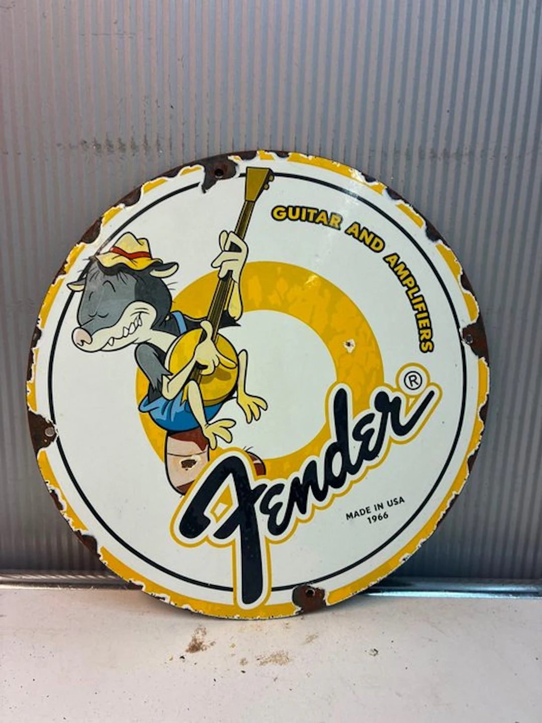 Fender Guitar & Amplifiers – Muziek – Rond Emaille...
