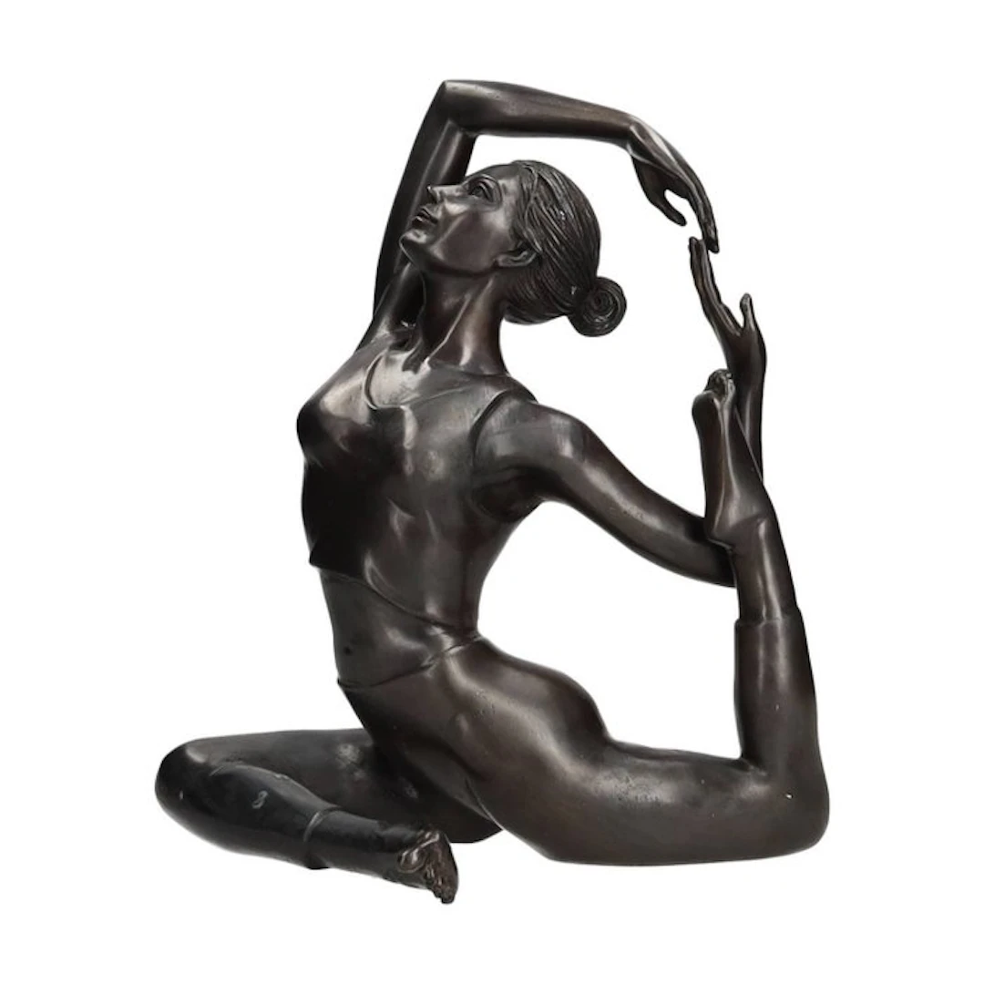 Figurine - Ballerina art - yoga - Bronze