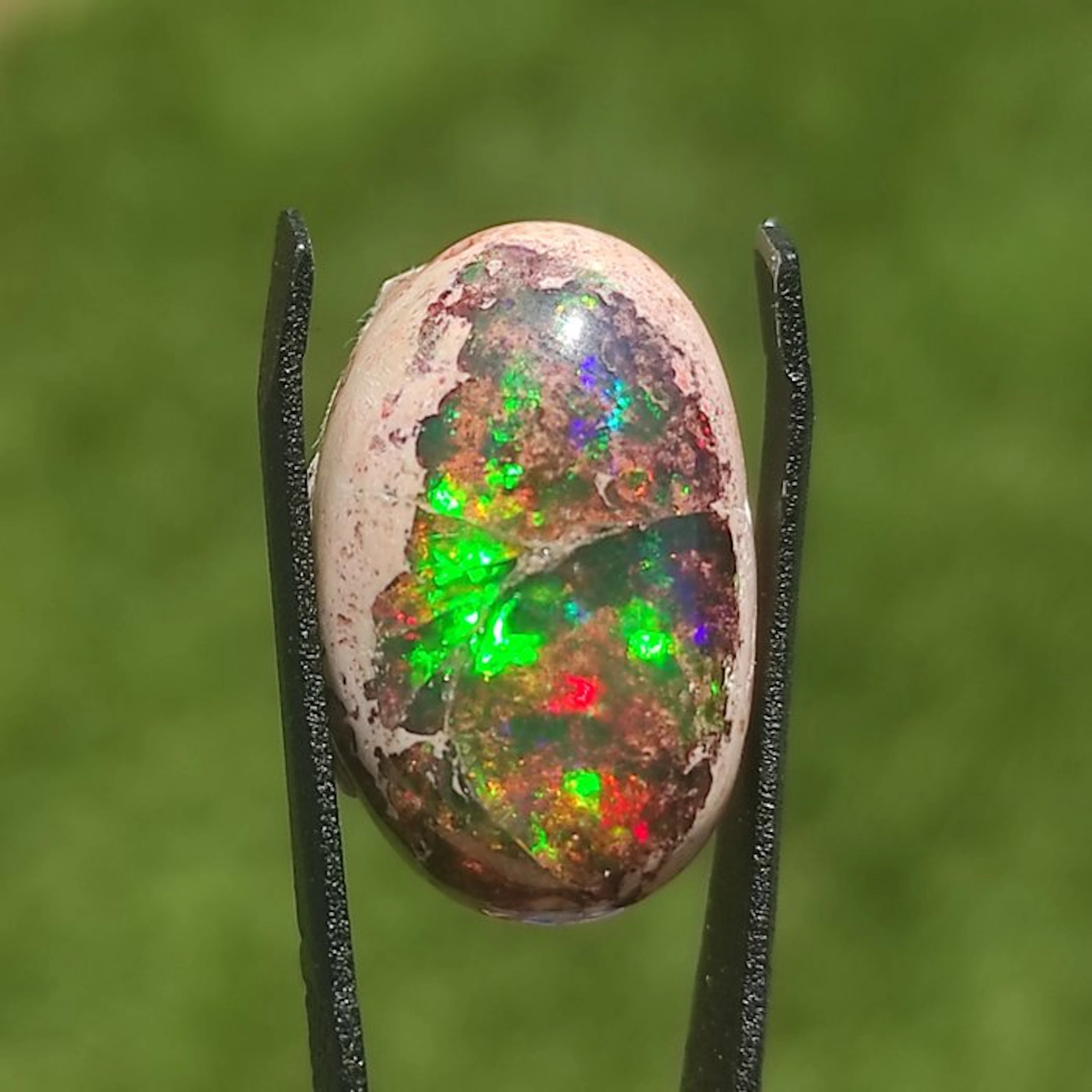 Fire Opal Crystal on matrix - Height: 1 cm - Width: 1.5 cm- 3.6 g - (1)