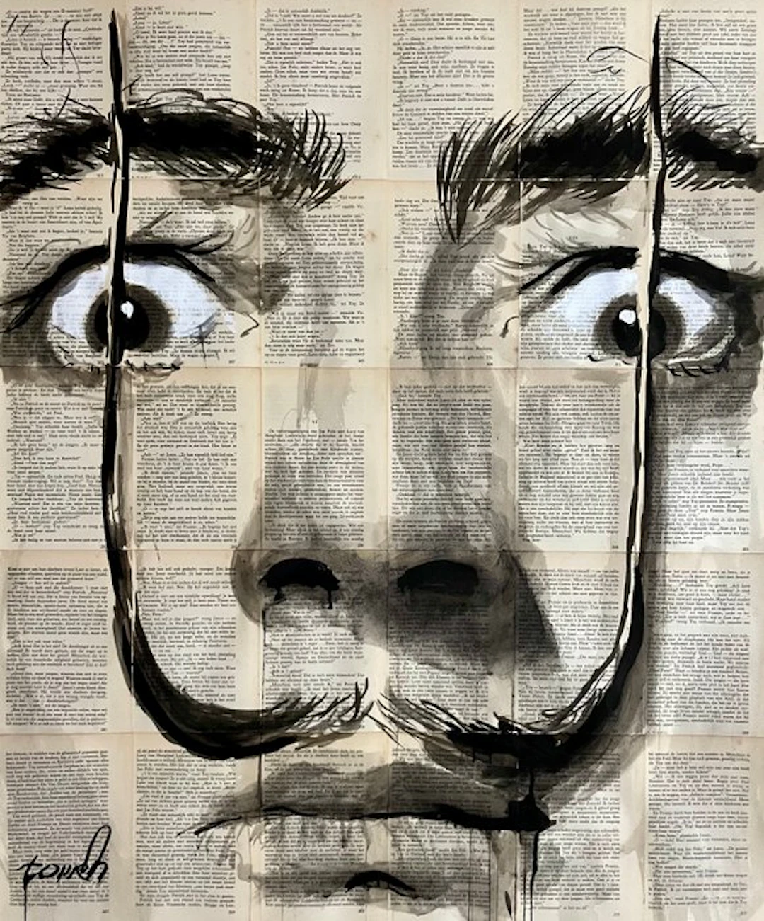 TOMEH - “ Dalí ” – Original Painting - Ink and Acrylic...