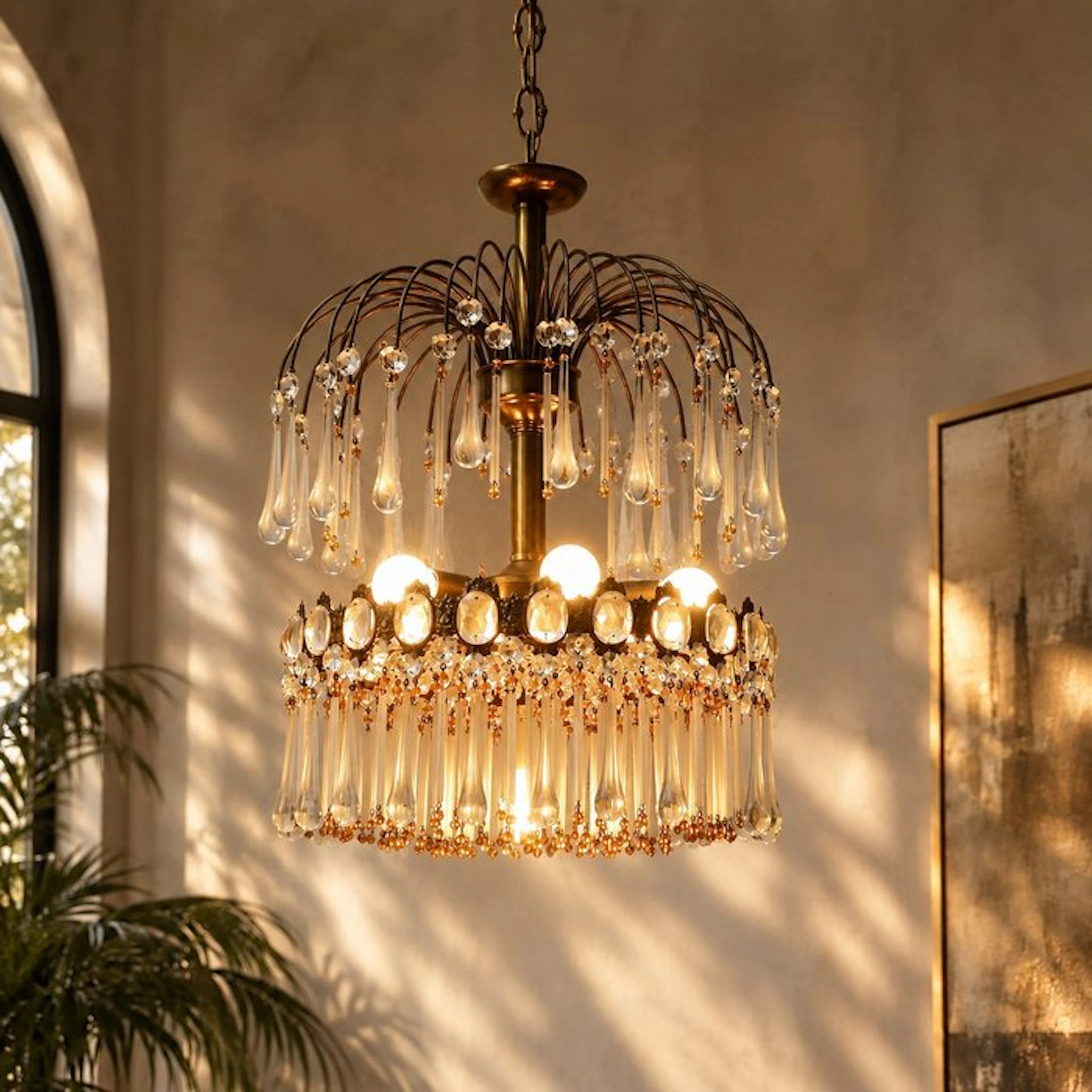 Manifattura Muranese - Hanging lamp - Murano glass, metal - Chandelier