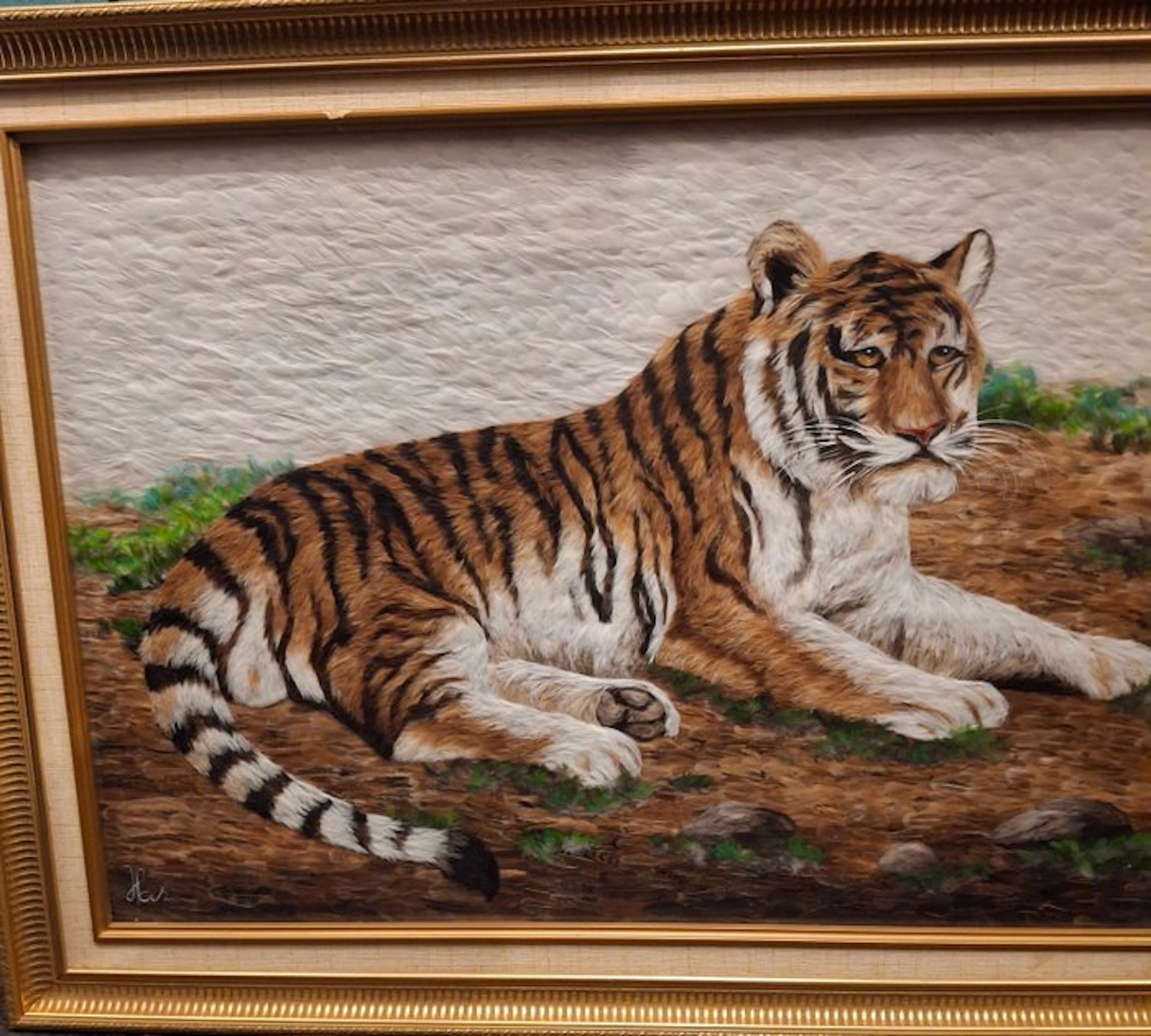 Has - Tijger gemaakt met veren