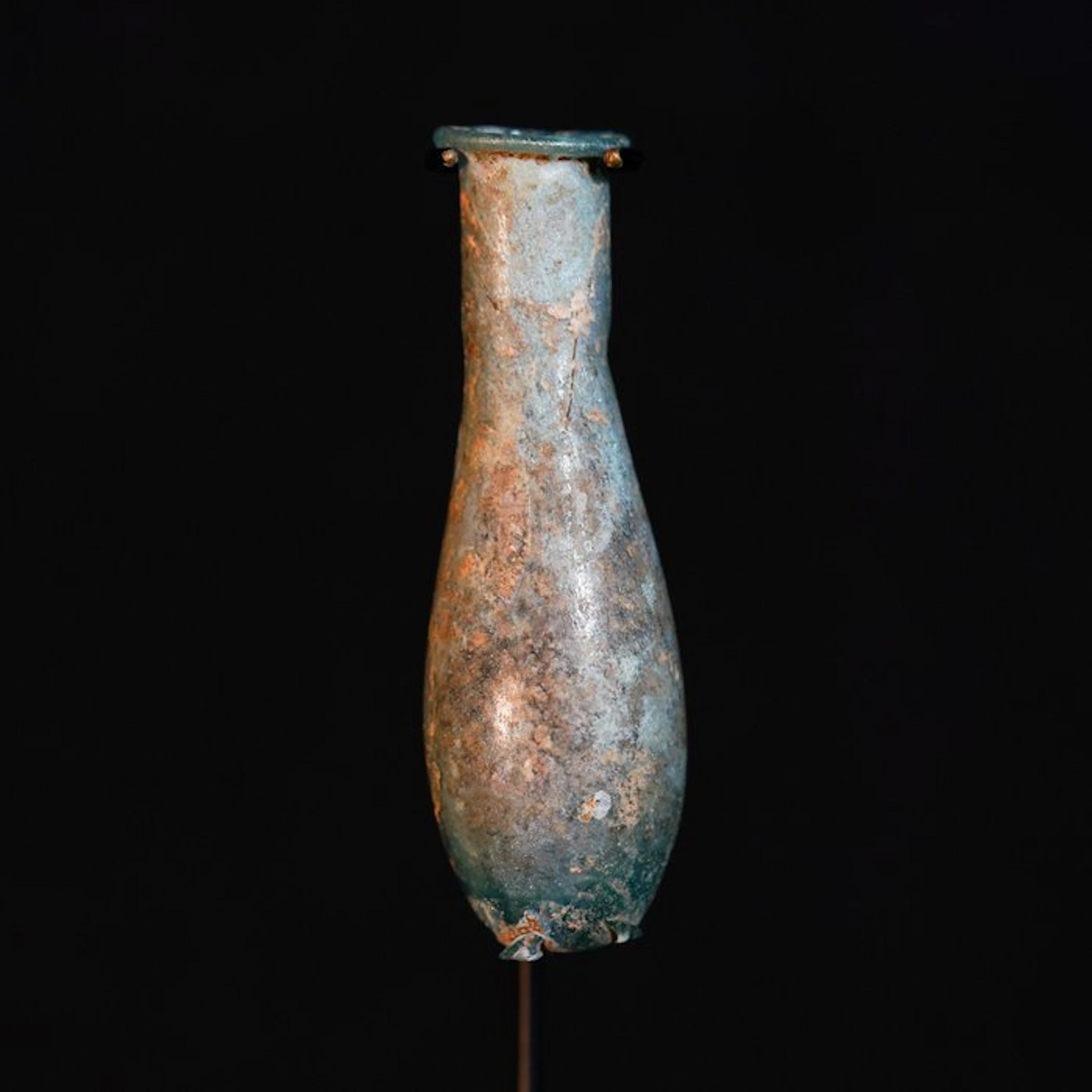 Ancient Roman Iridescent Glass Unguentarium