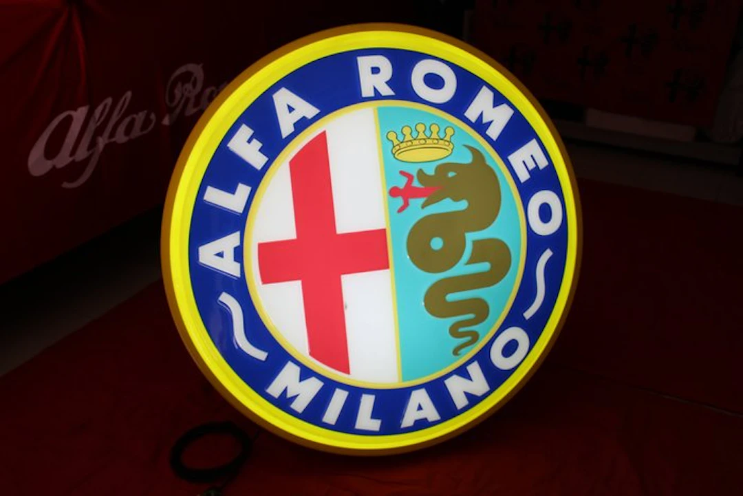 Alfa Romeo Milano Illuminated Sign - Lighted sign - Metal, Plastic