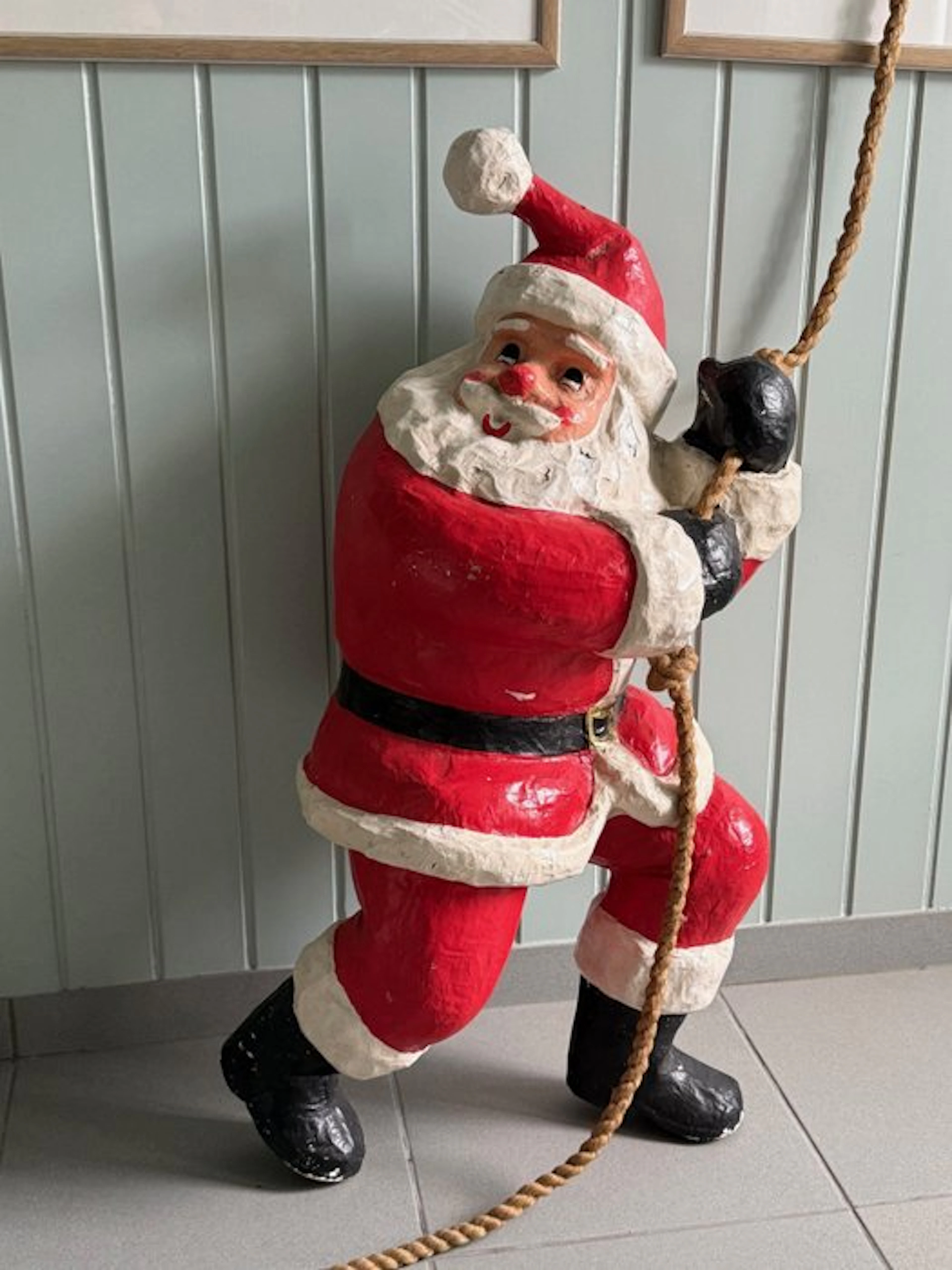 Christmas decoration - Papier-mache - Santa Claus in papier-mâché