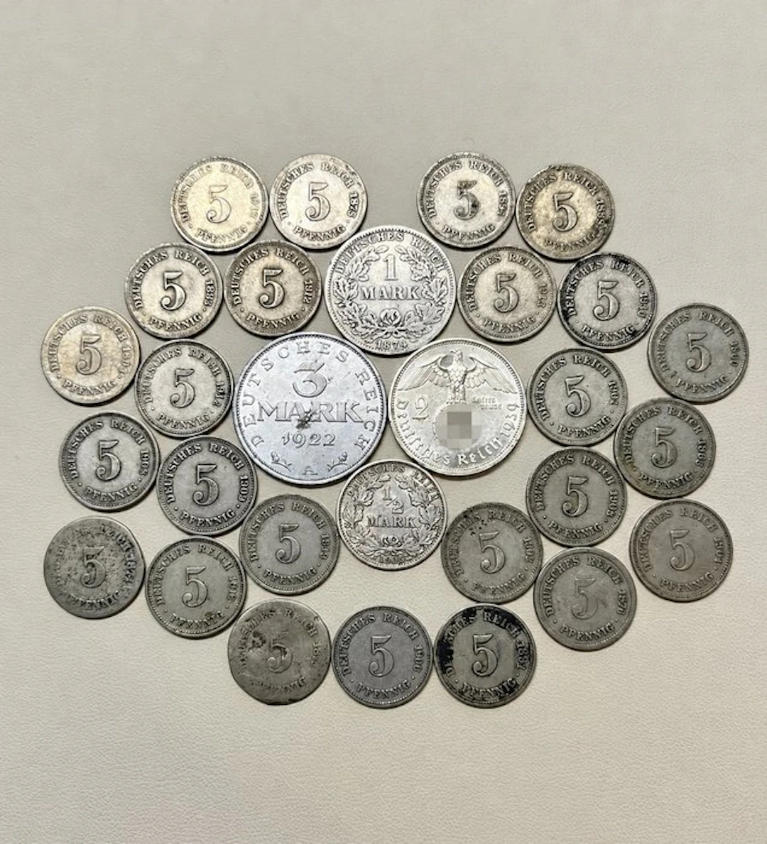 Germany. 25 x 5 Pfennig