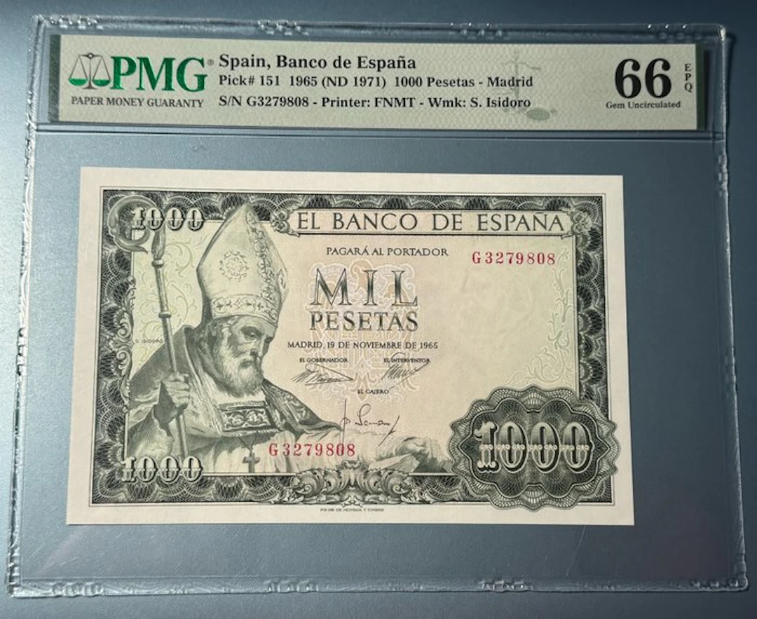 Spain. - 1000 Pesetas 1965 (ND 1971) - Pick 151 (No reserve price)