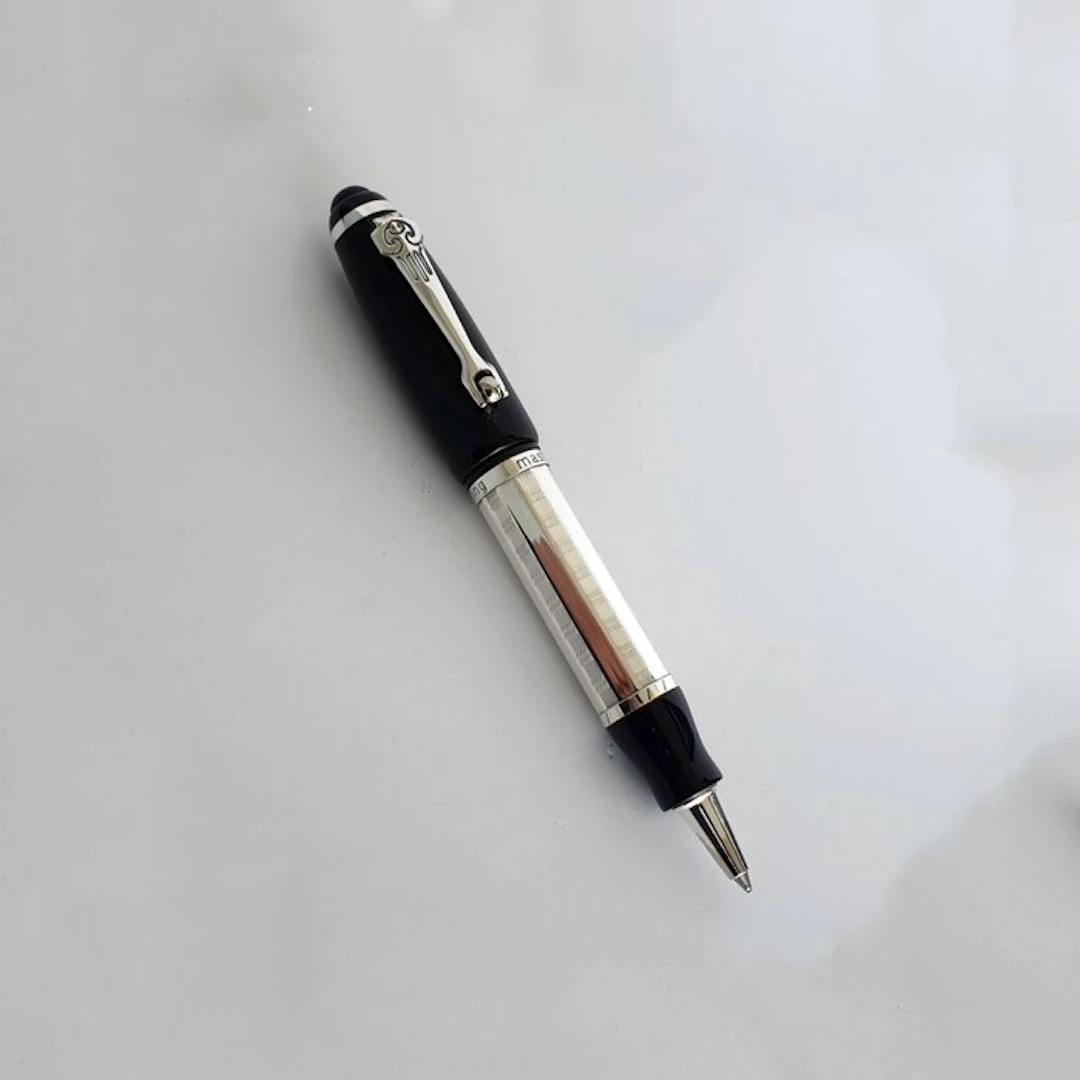 Marlen - Marlen 21 | Edizione speciale in Argento e Resina Nera - Ballpoint pen