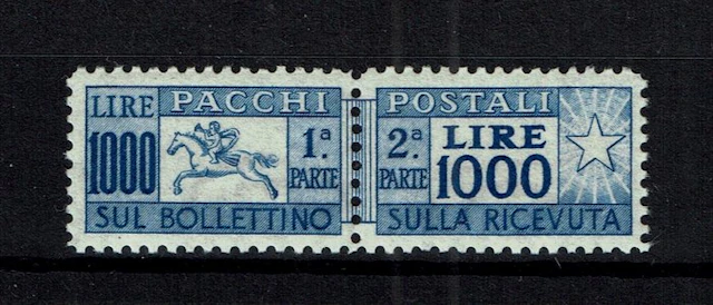 Italian Republic 1954 - Postal Parcels £1,000