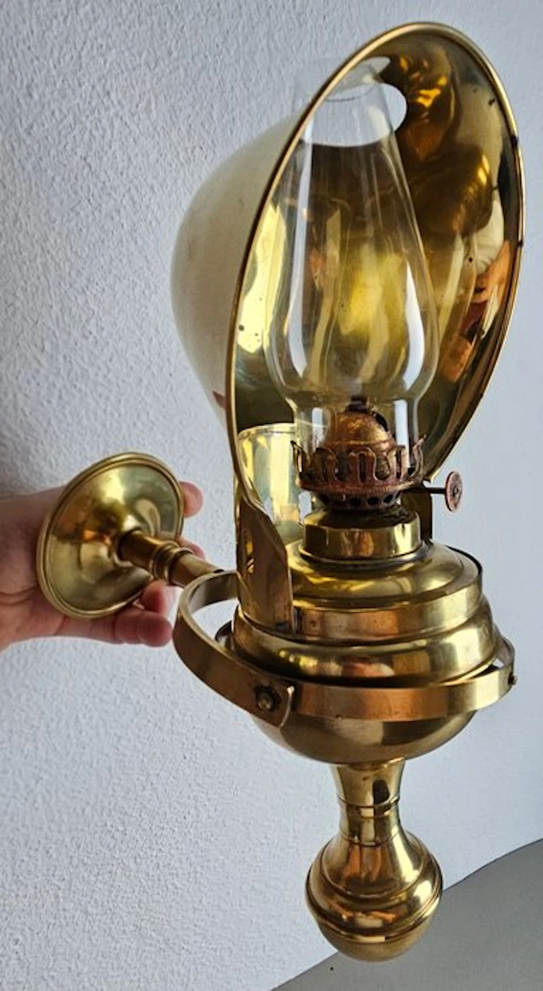 Maritime object - Copper- Cardanisscheeps oil lamp