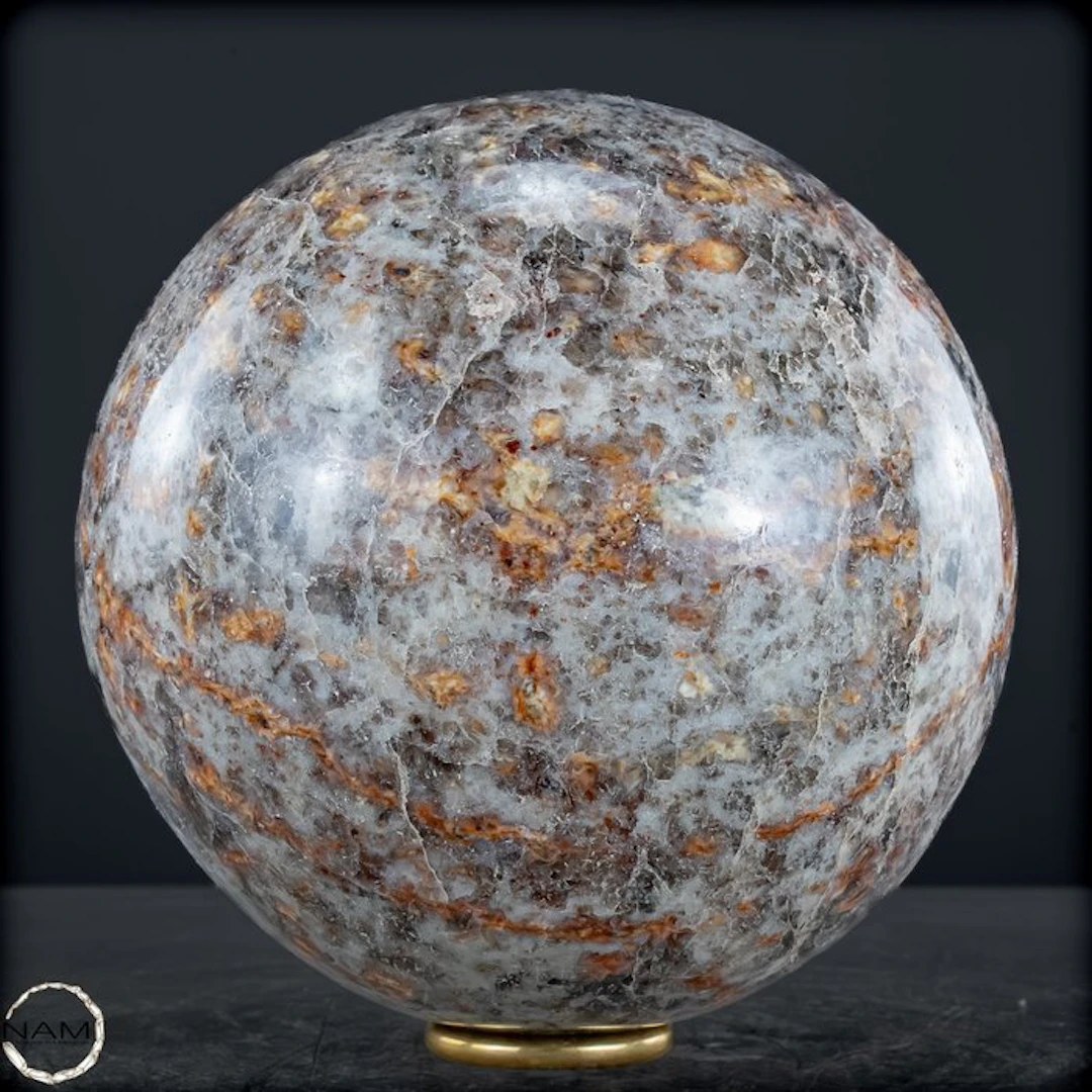 Red cordierite sphere – Expressive beauty of nature Sphere- 2080.71 g