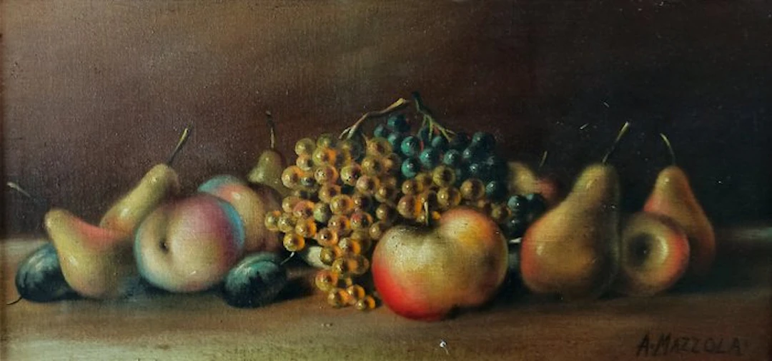 Scuola italiana (XX), Firmato A. Mazzola - Natura morta