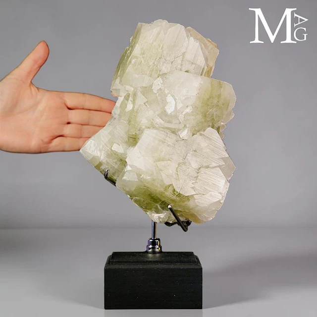 Magnificent Mint-Green Apophyllite Cluster with Large