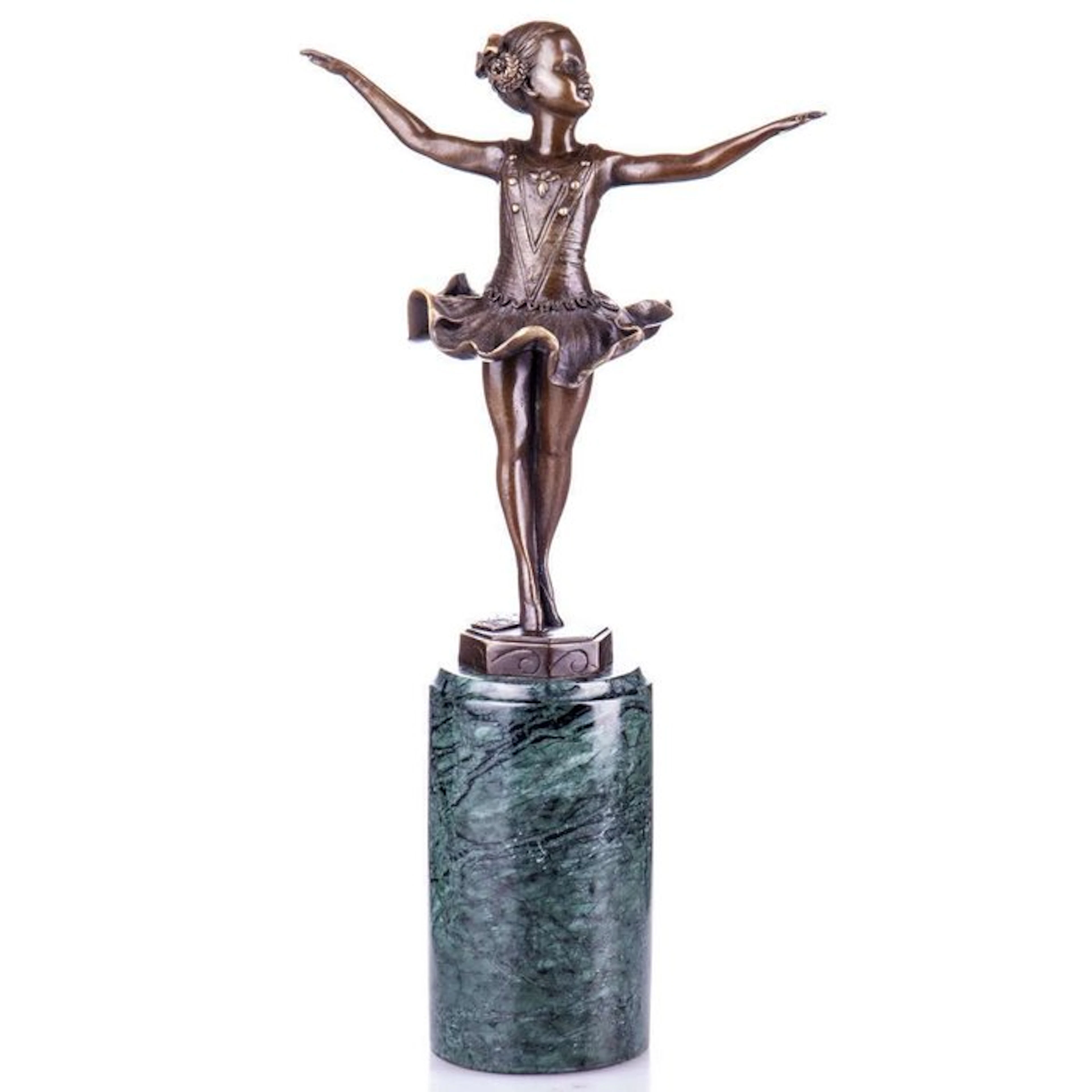 Figure - Art Deco Bronzefigur Ballerina nach F.Preiss 32CM - Bronze, Marble