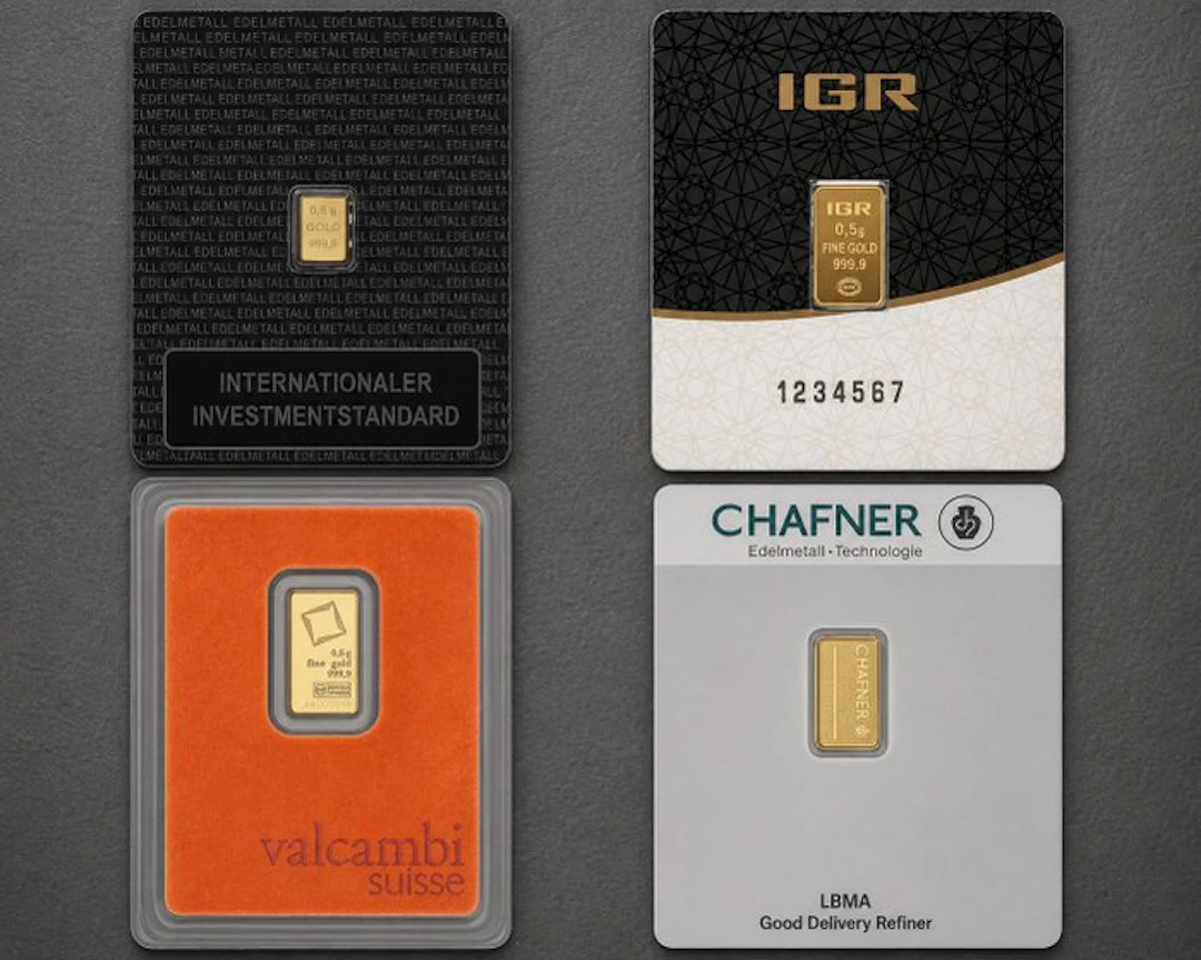 0,5 Gramm - Gold .999 - Divers (No reserve price)