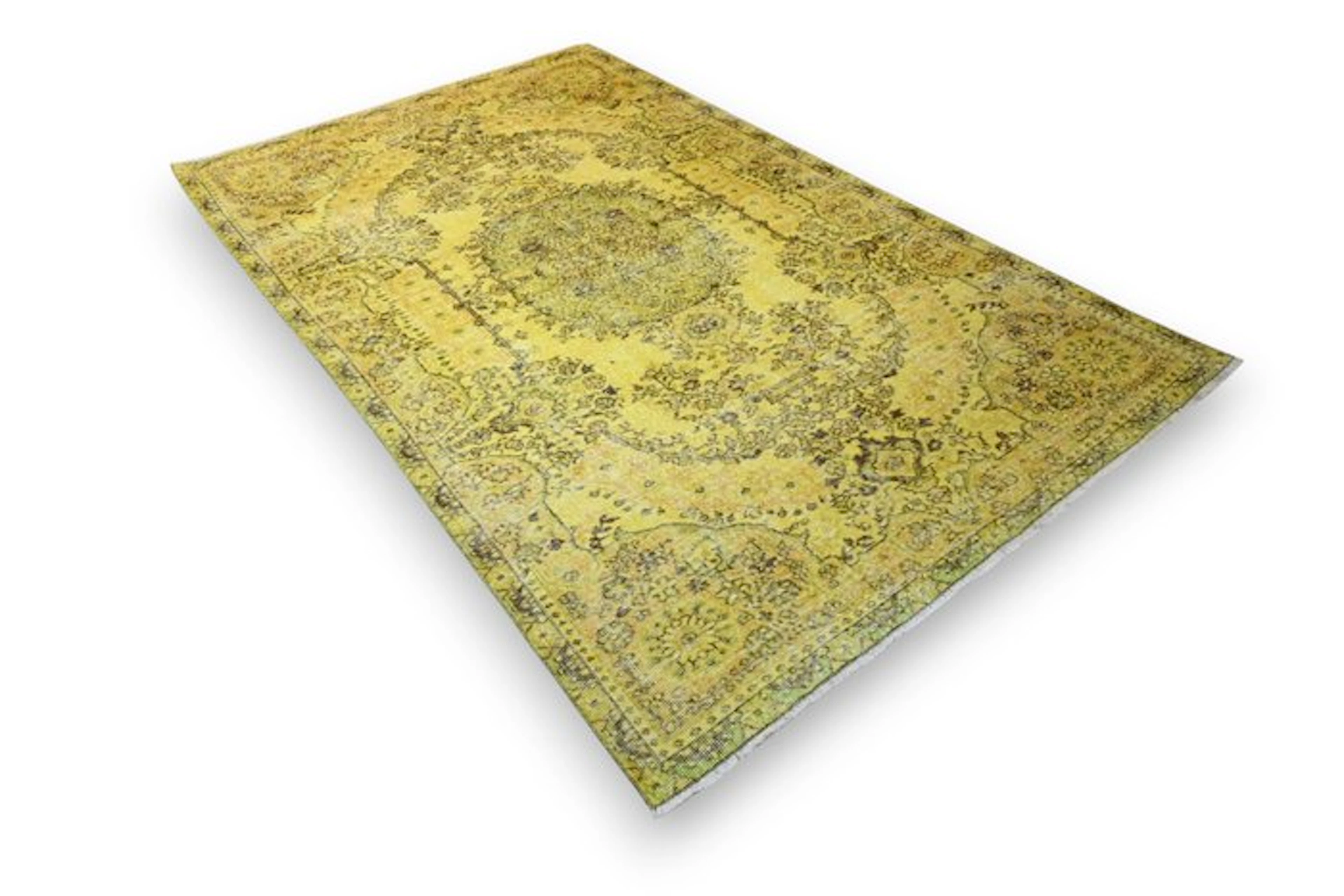 Yellow vintage - Rug - 265 cm - 165 cm - with certificate