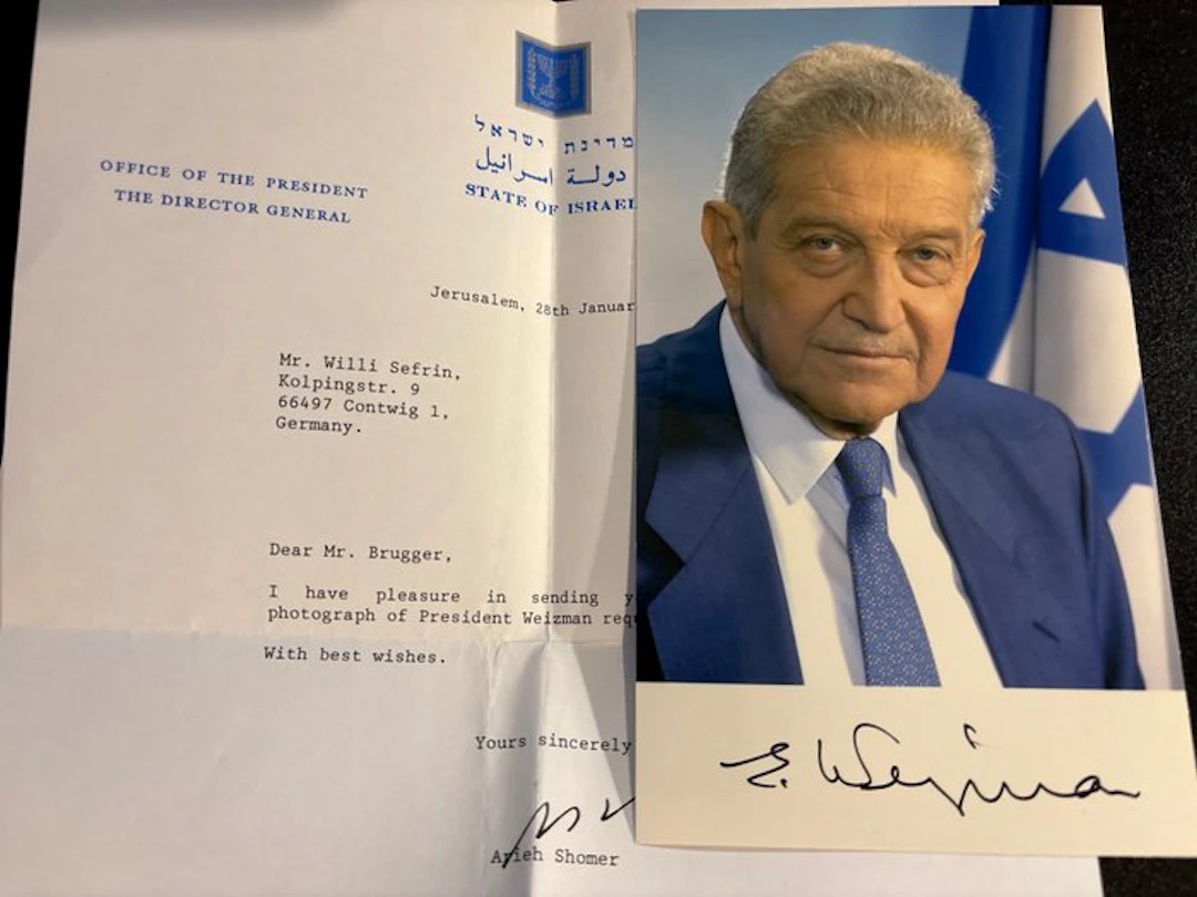 Ezer Weizman (1924-2005) [president of Israel]...