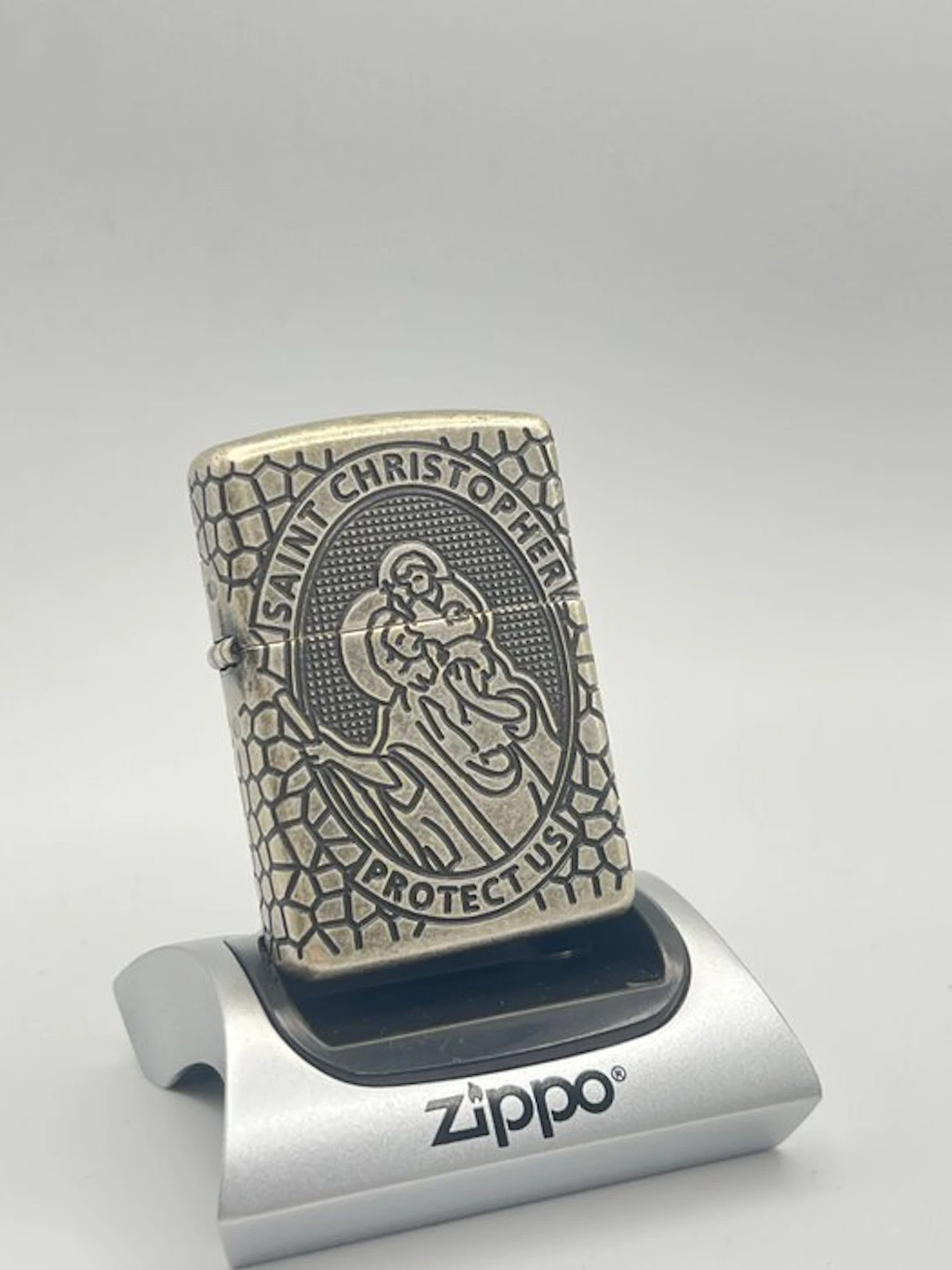 Zippo - Saint Christopher Protect Us Armor 360° MultiCut...