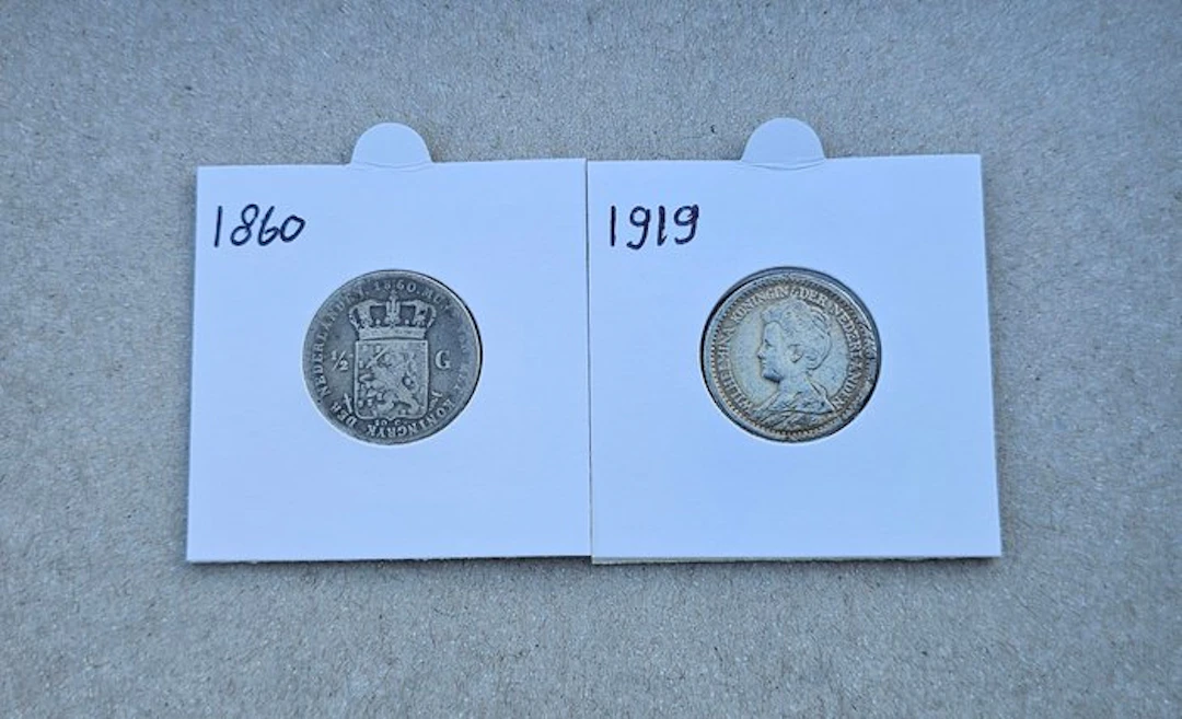Netherlands. Willem III. 1/2 Gulden 1860/1919 (No reserve price)
