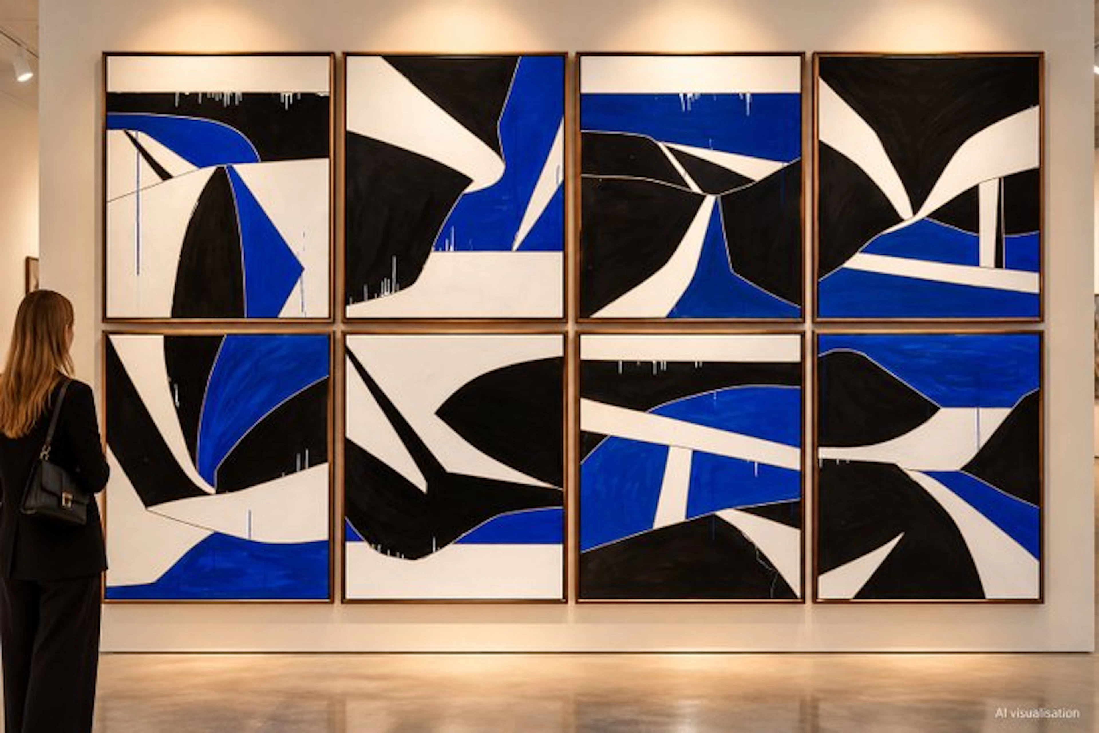 Baptiste Laurent - “Almeria,” XXXL octptych, acrylic and pigments