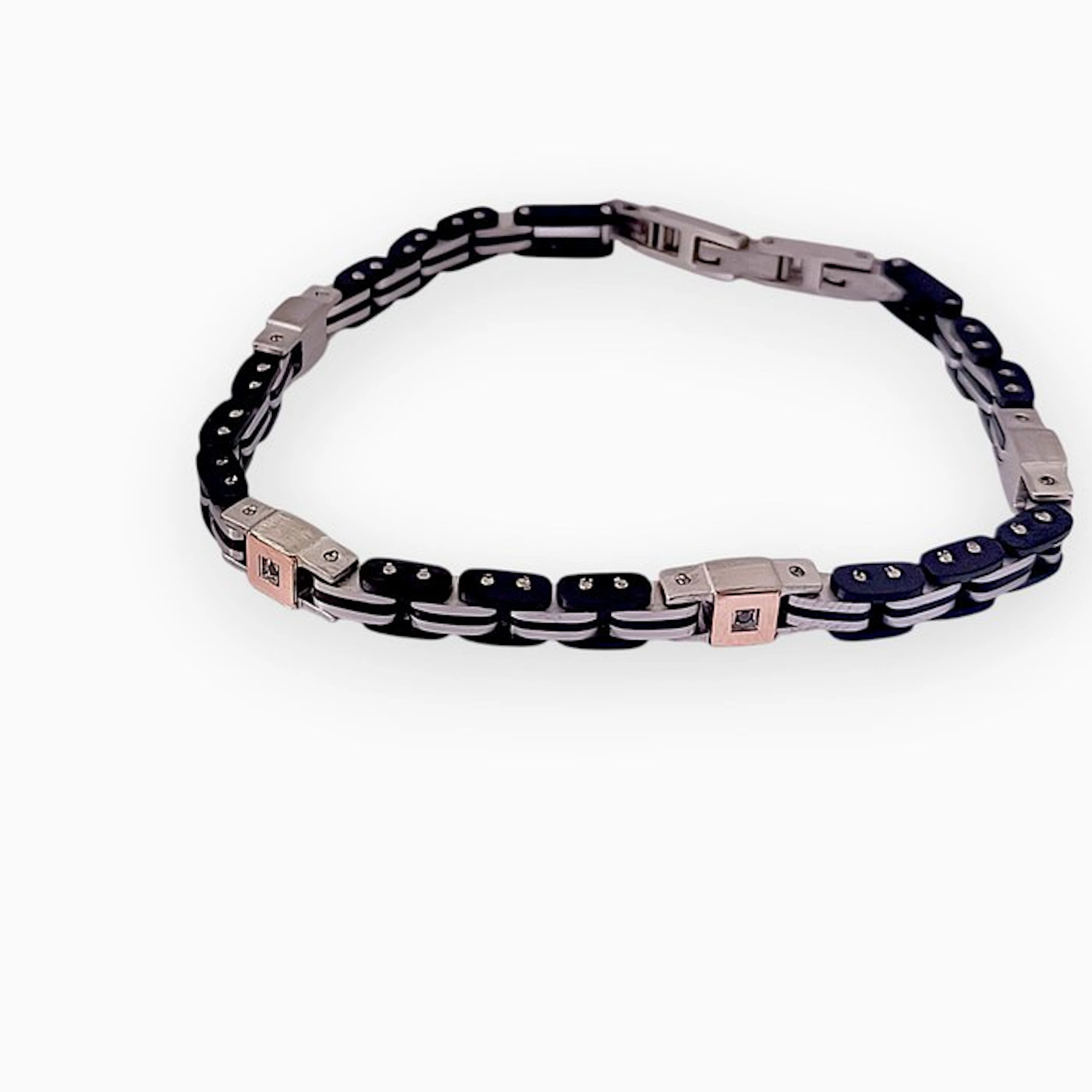 Spinel - 18 kt. - Steel, Rose gold - Bracelet - Italian Manufacturing