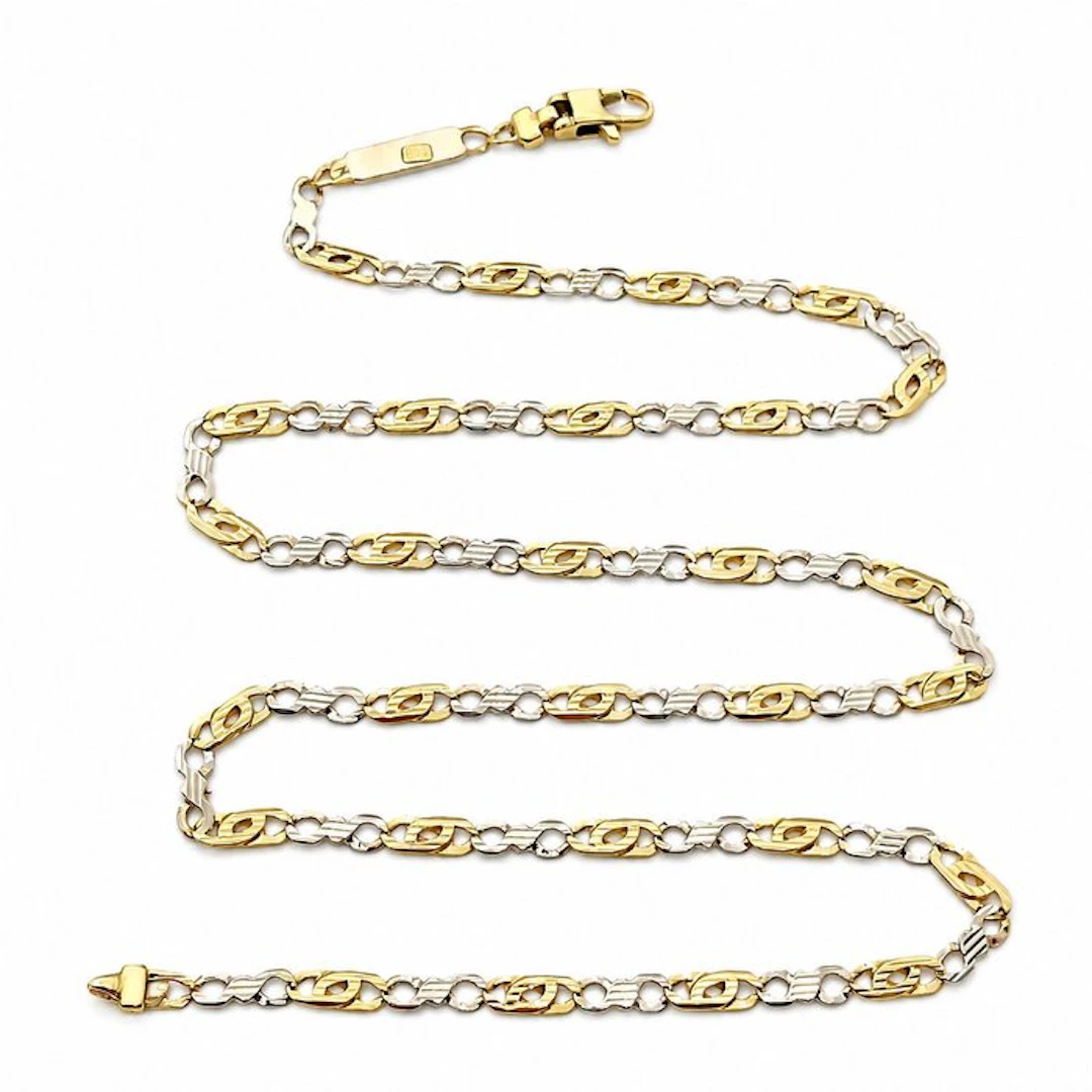 UnoAErre - Necklace - 18 kt. Yellow gold, White gold - Made in Italy - Handmade