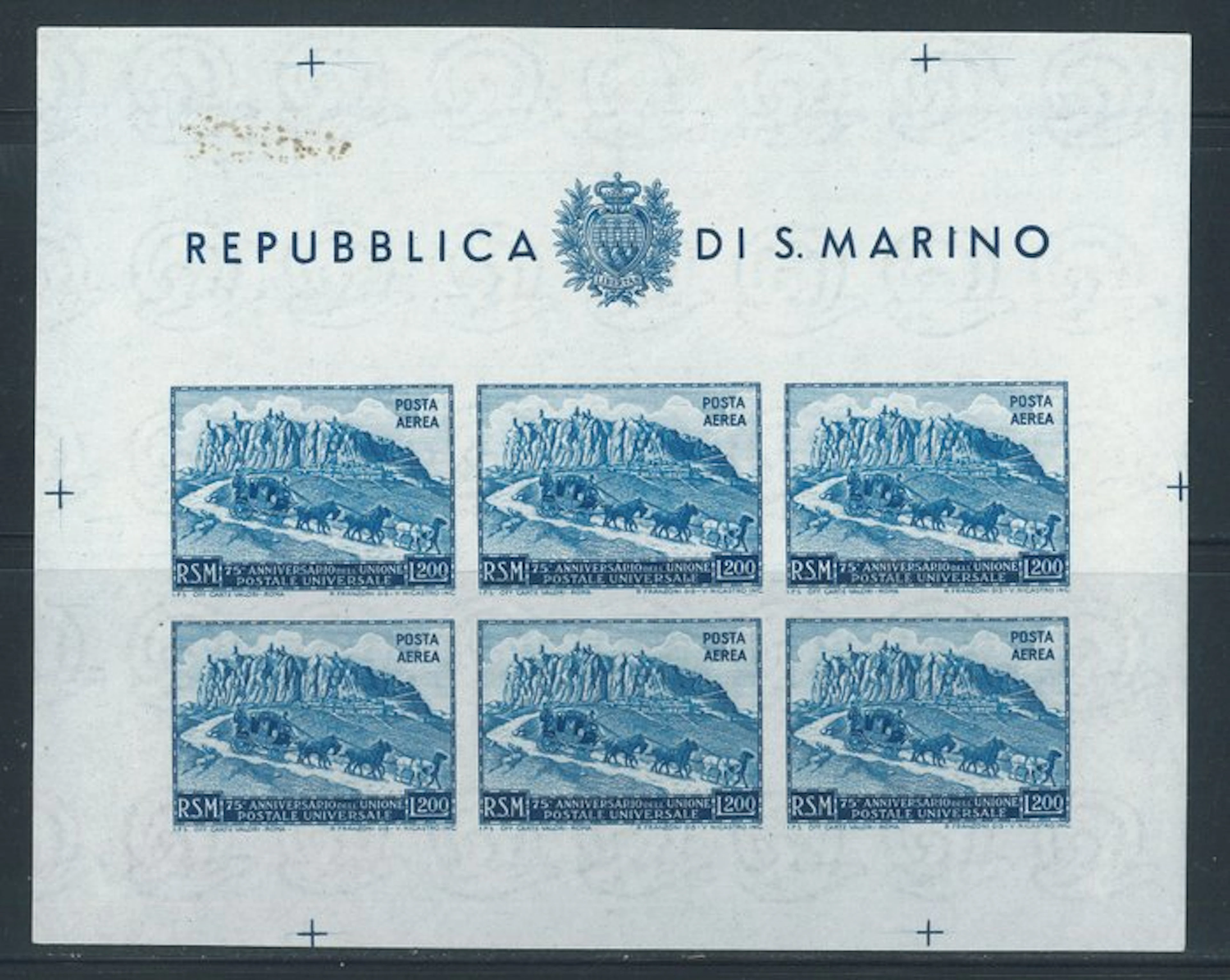 San Marino - U.P.U. imperforate, B.F. No. 11.