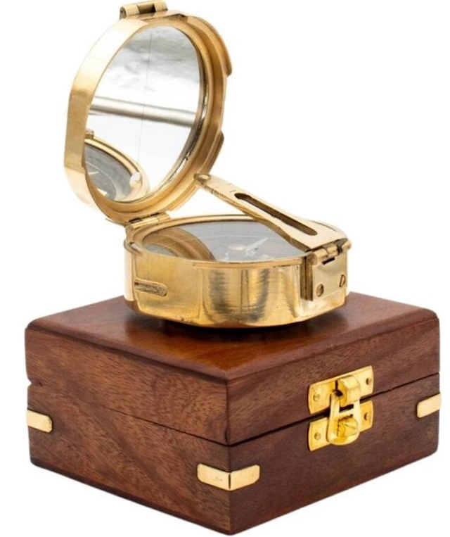 Nautical compass - Brass - Nautisch messing Kompas in...