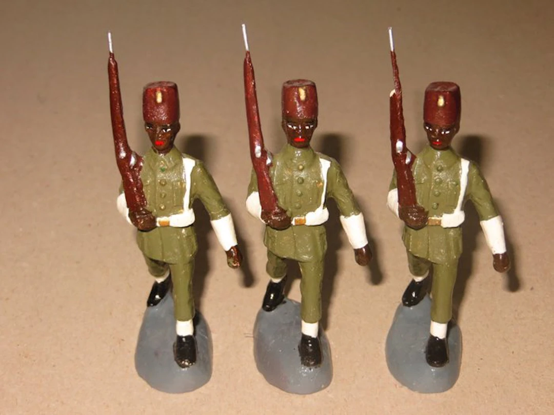Durso - Figure - Durso x 3 aficain congo 7 cm très rare...