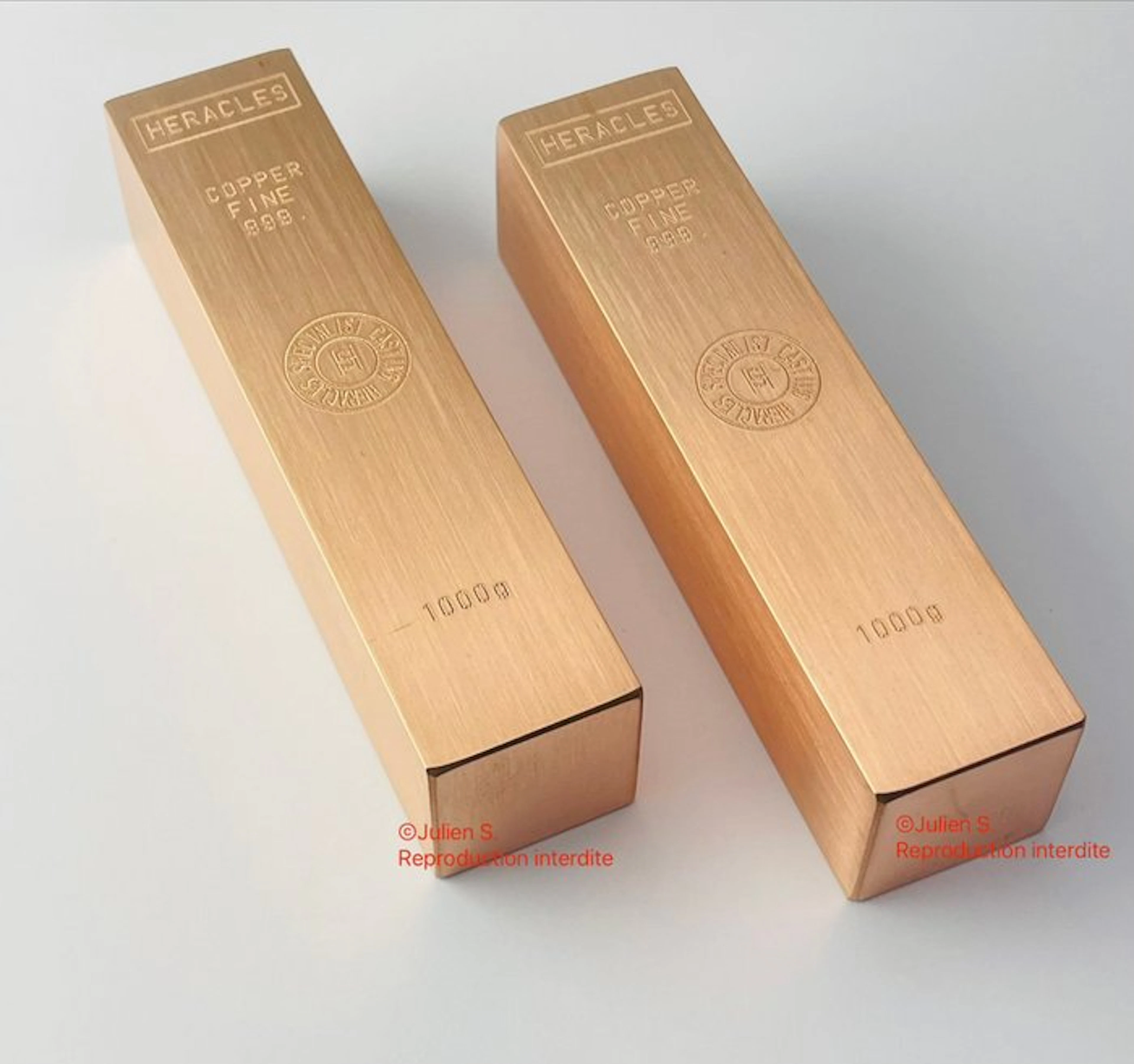 2 kilograms - Copper .999 - Copper - Fonderie Heracles...