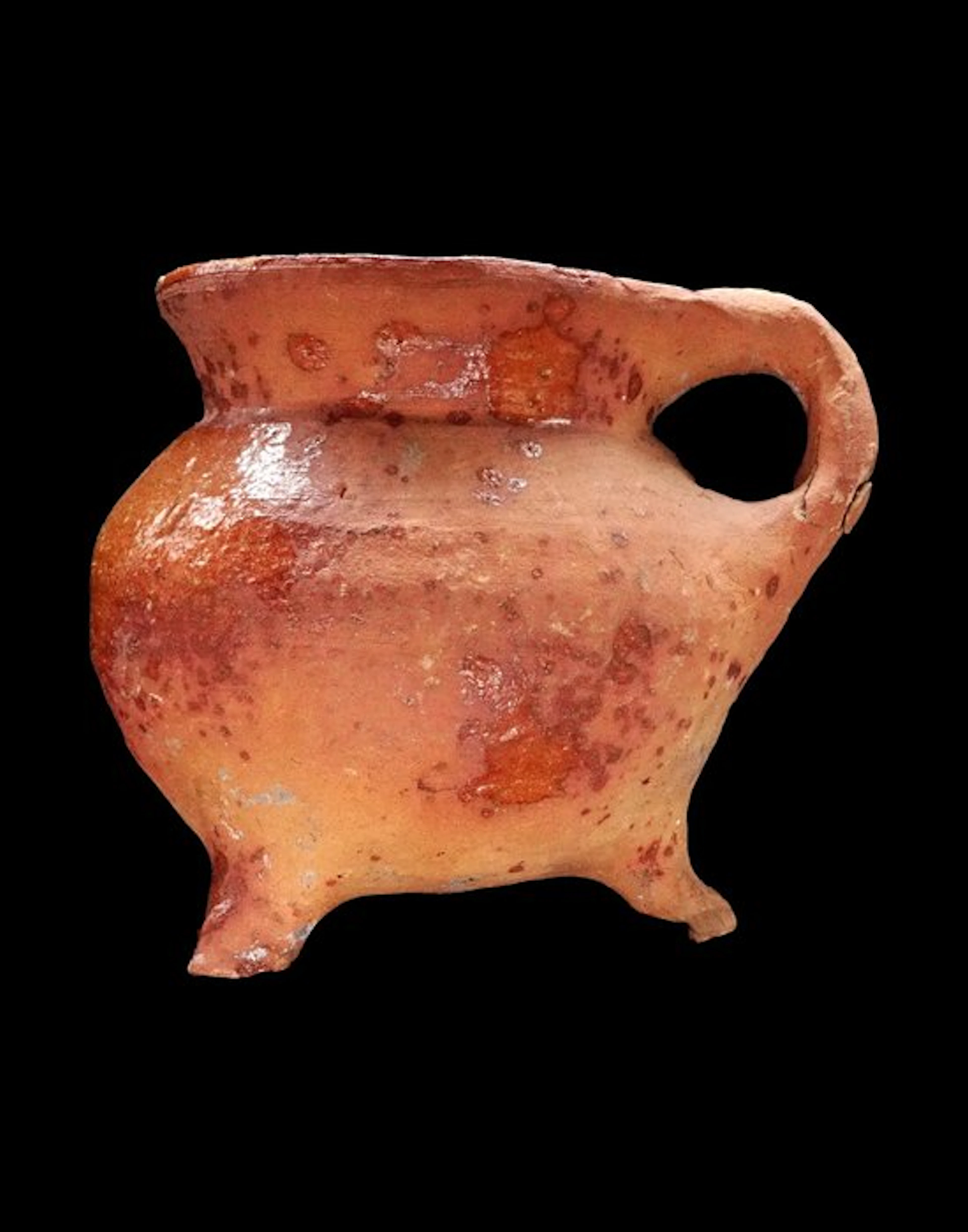 Post-medieval Ceramic - Glazed tripod vase - Rhineland...