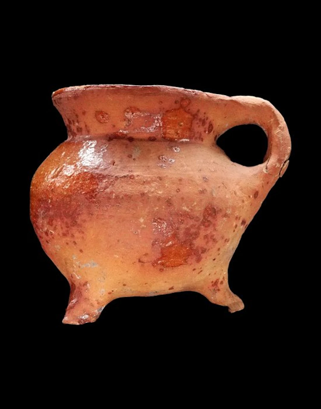 Post-medieval Ceramic - Glazed tripod vase - Rhineland...